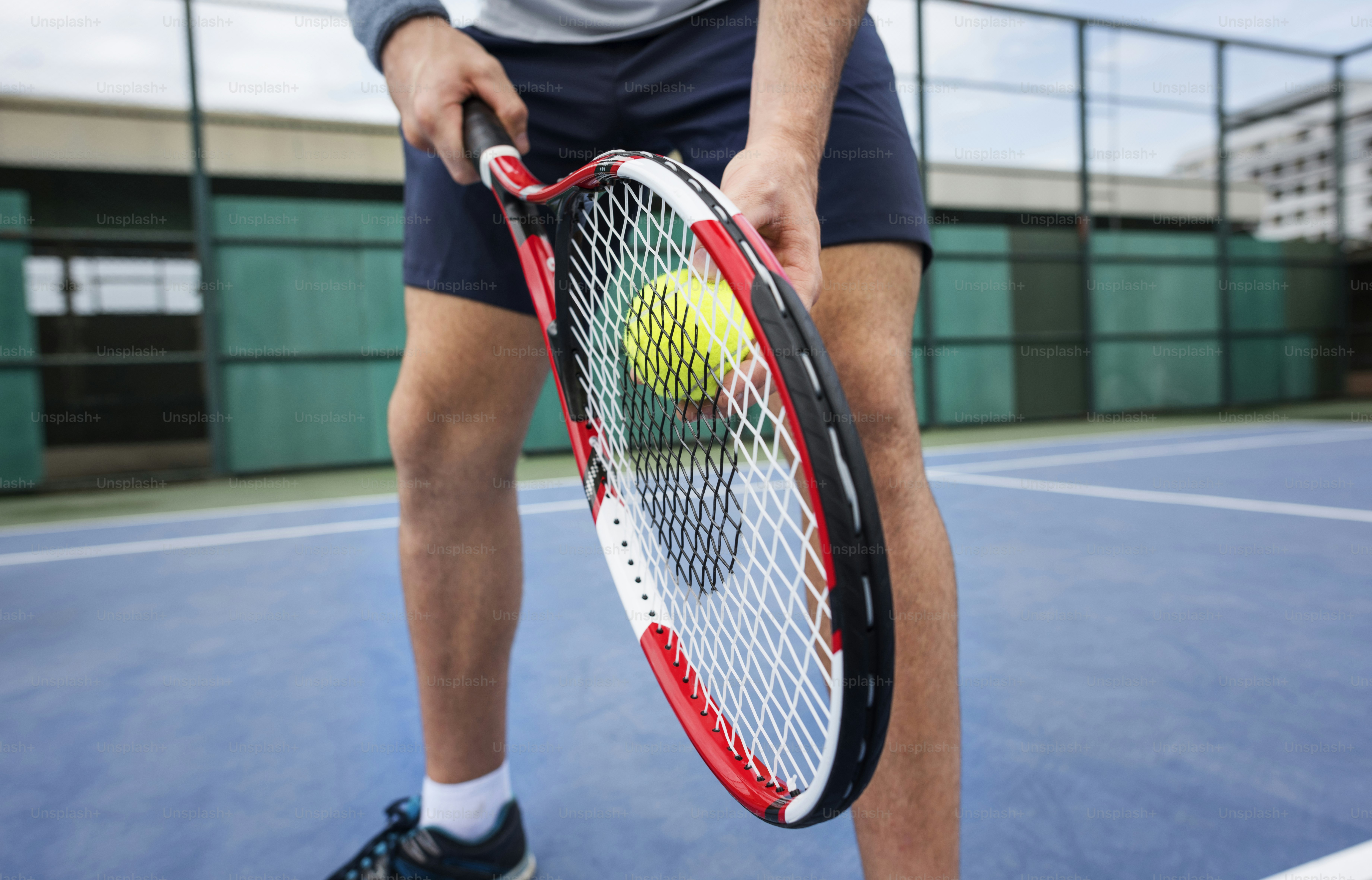Raquete esportiva de tênis Raquete Conceito de jogo de atleta
