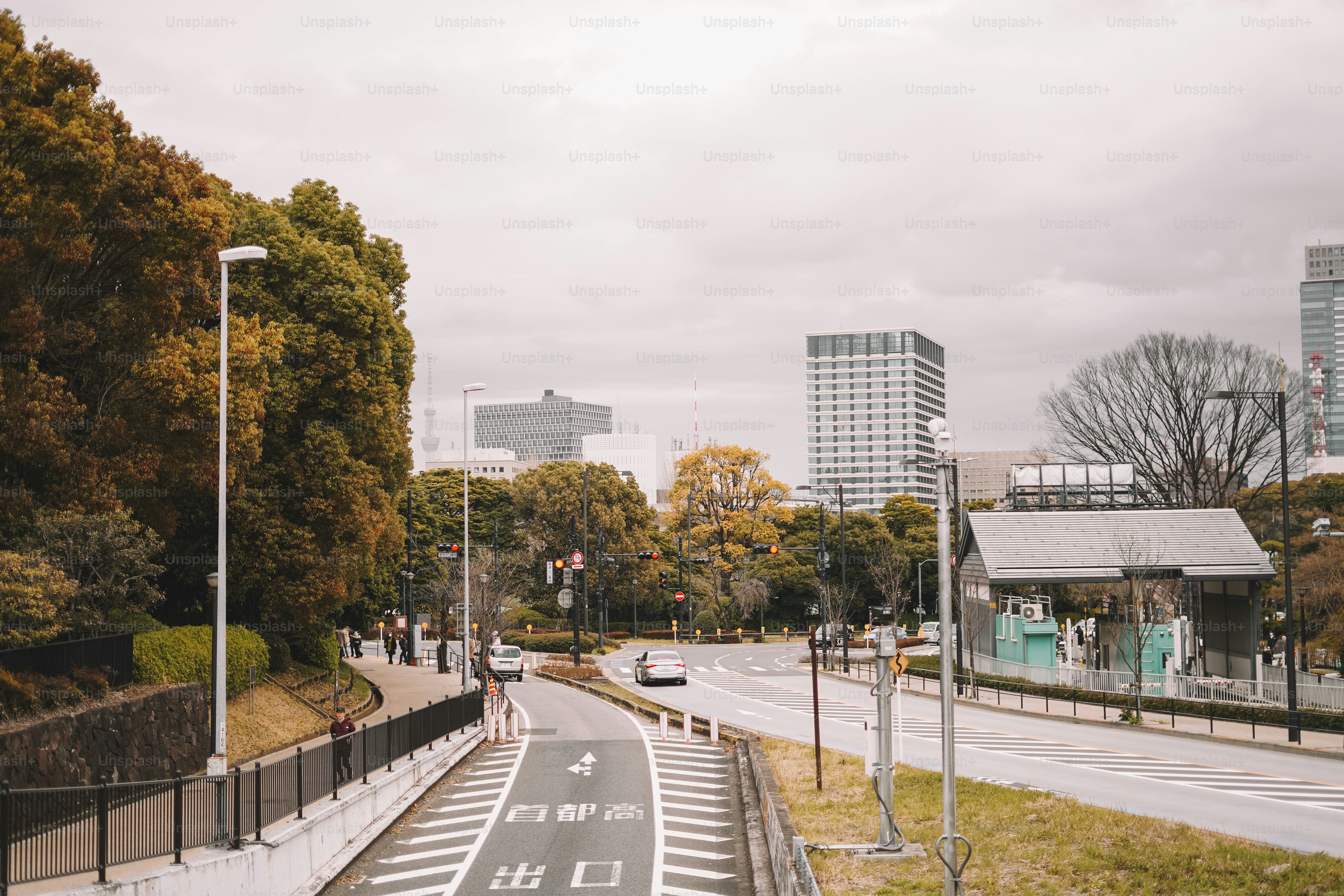 A street with a sign on the side of it