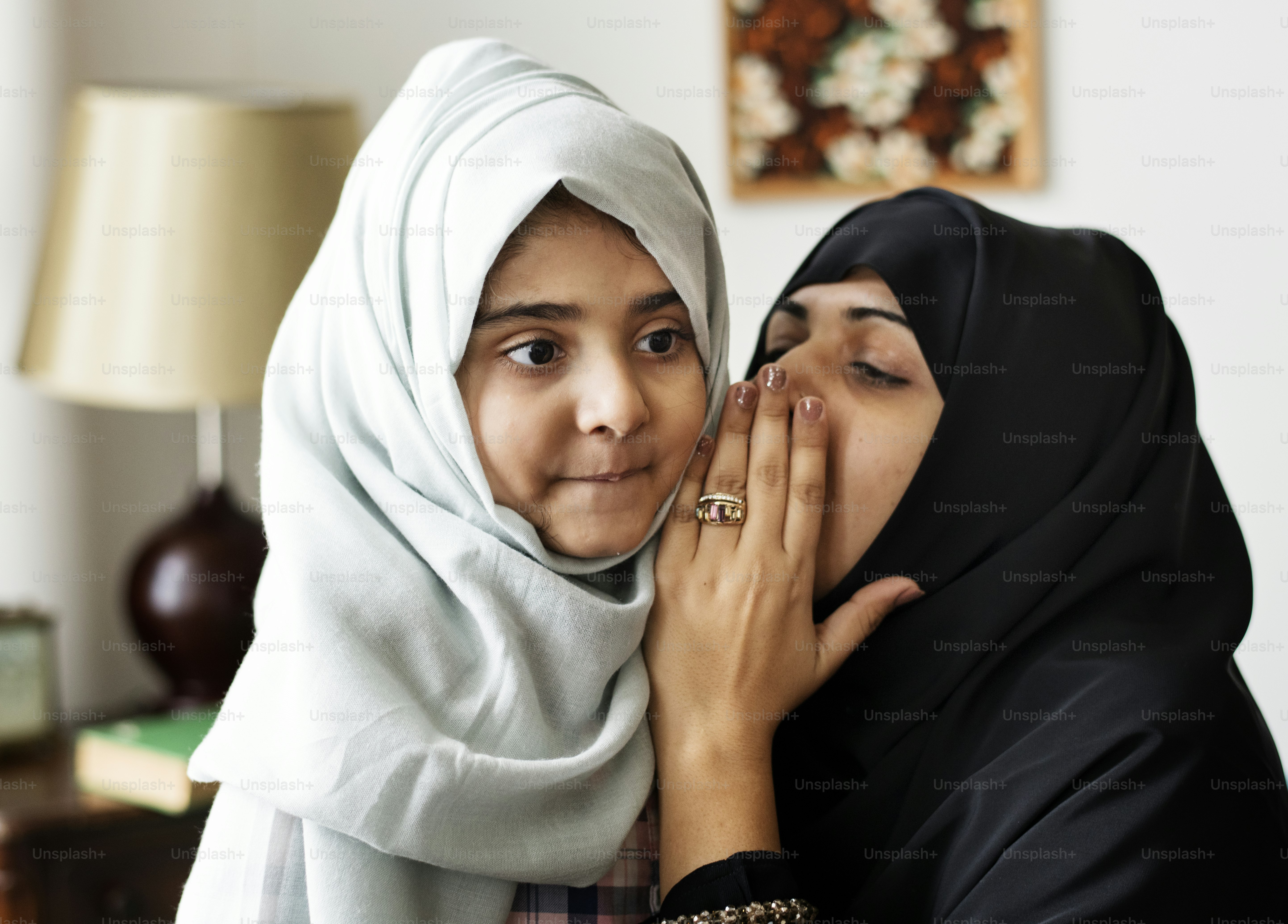 Sweet Muslim mother and daughter
**Documentation proving the source is available in the public domain***