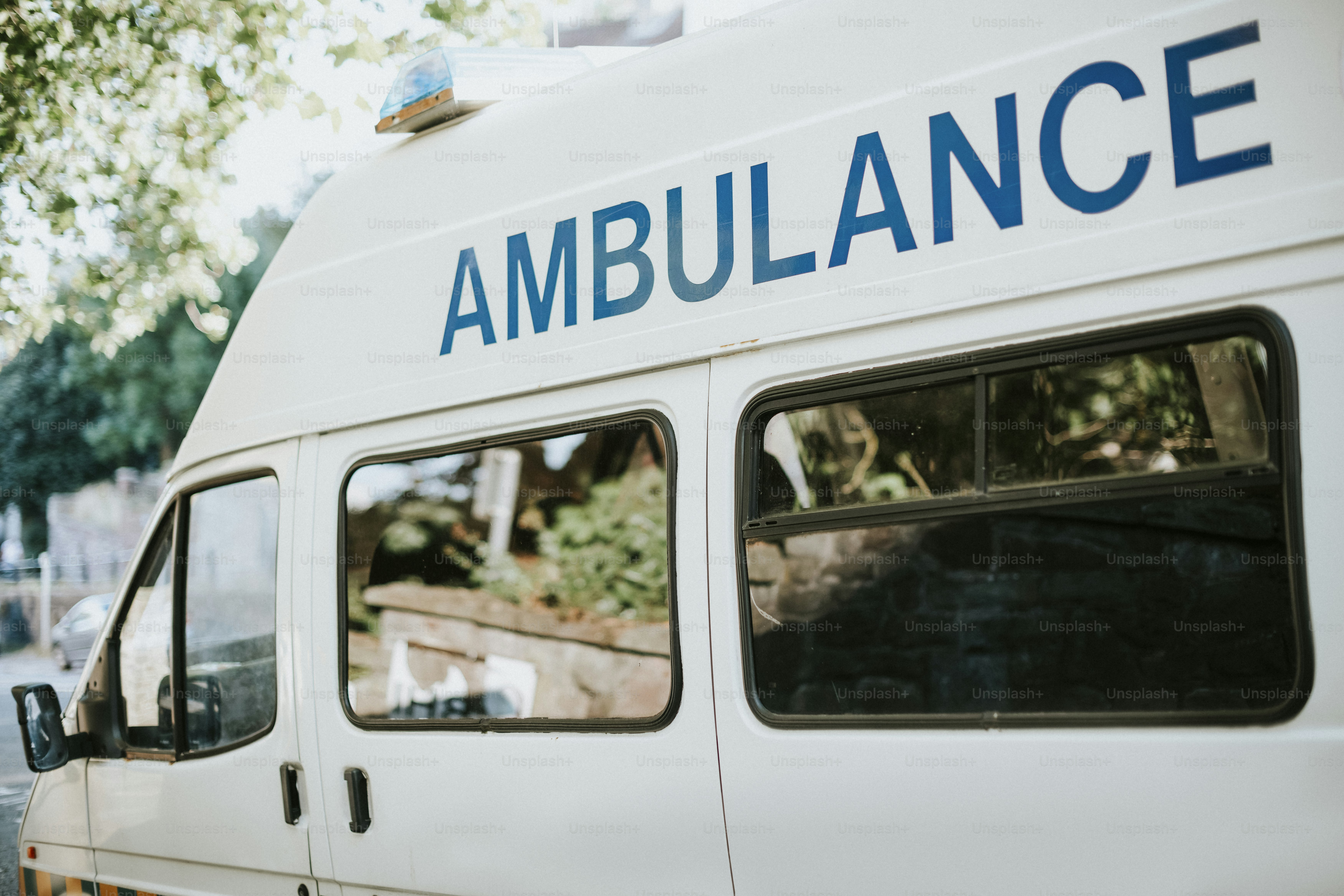 Side of a British ambulance