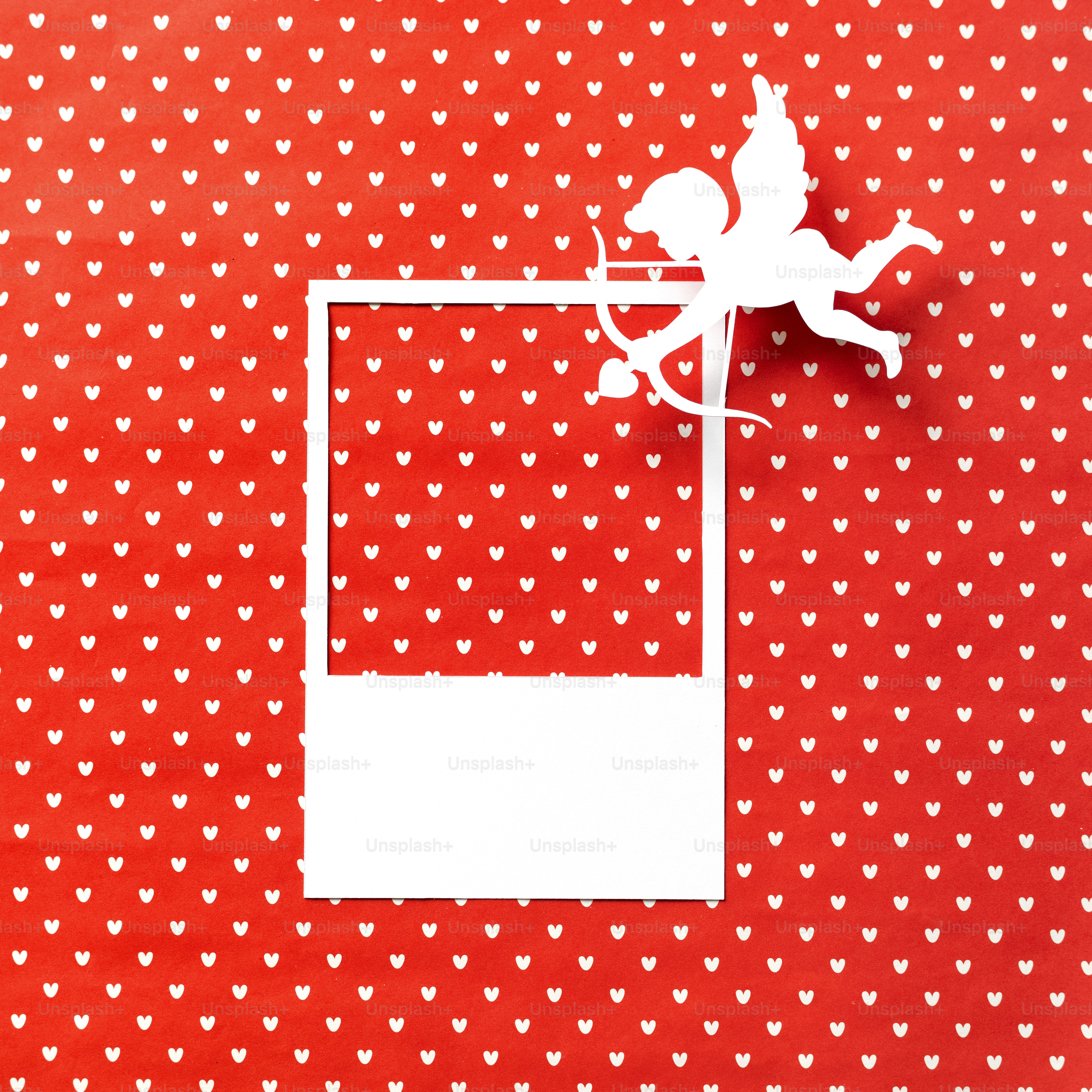 Paper craft art of Valentine's cupid