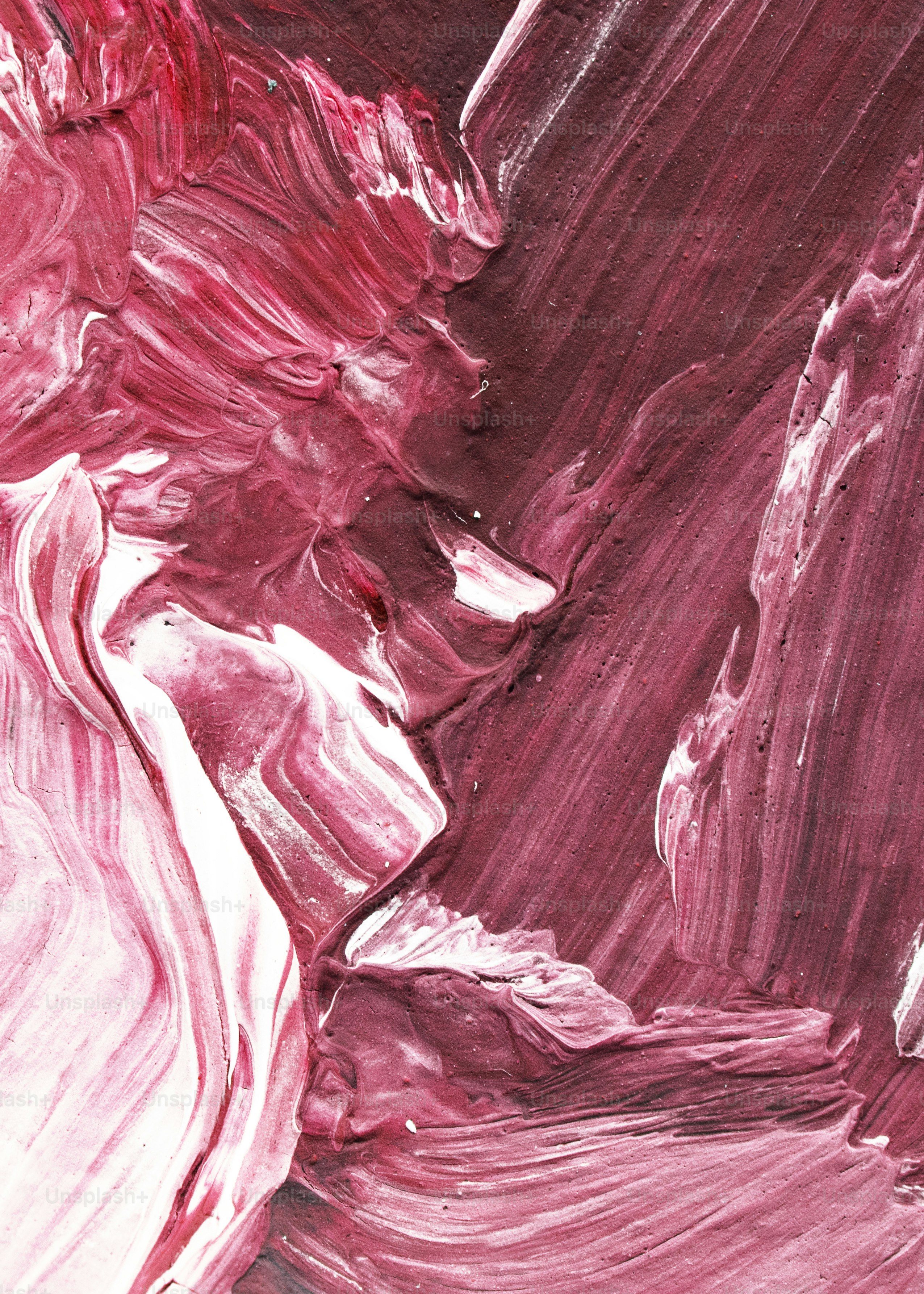 Red oil paint strokes textured background