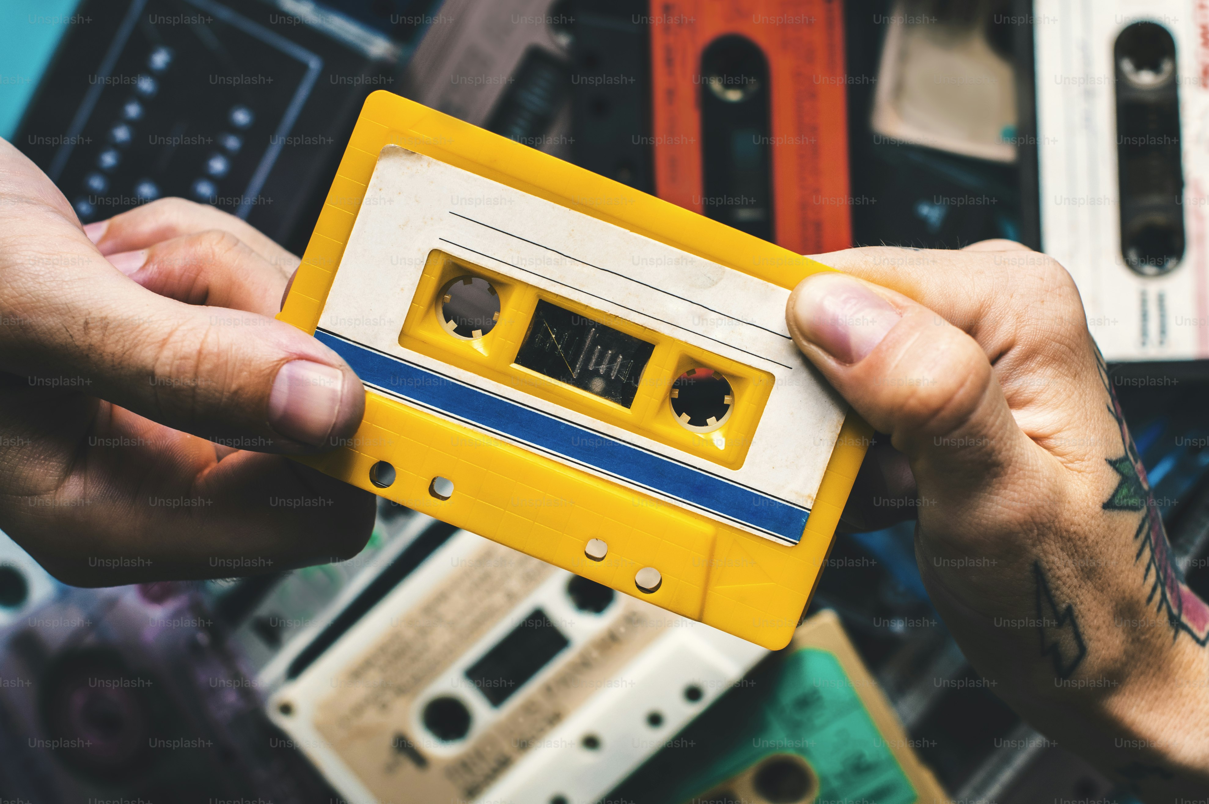 Cassette tape vintage style collection