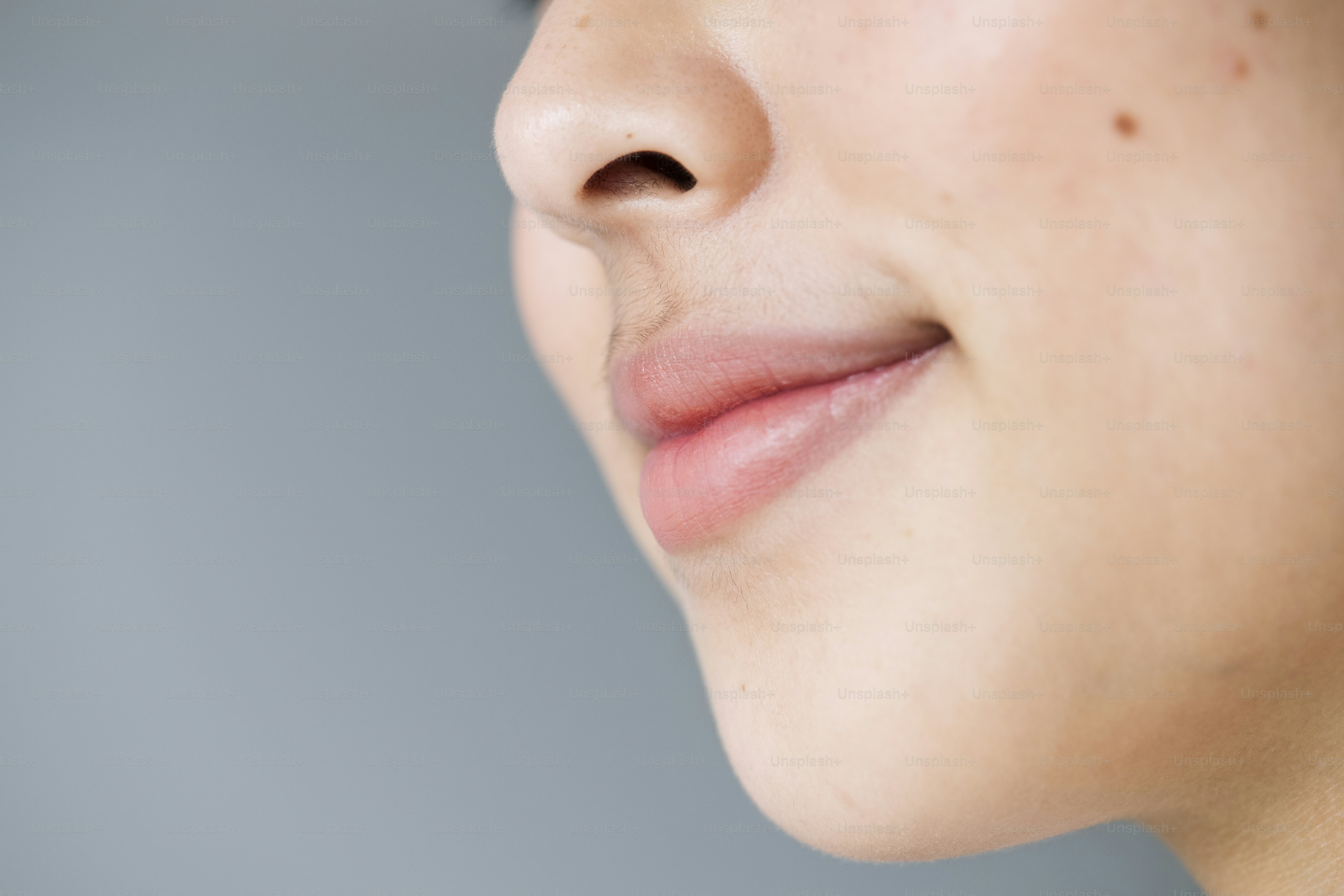Close up portrait of Young Asian girl smiling