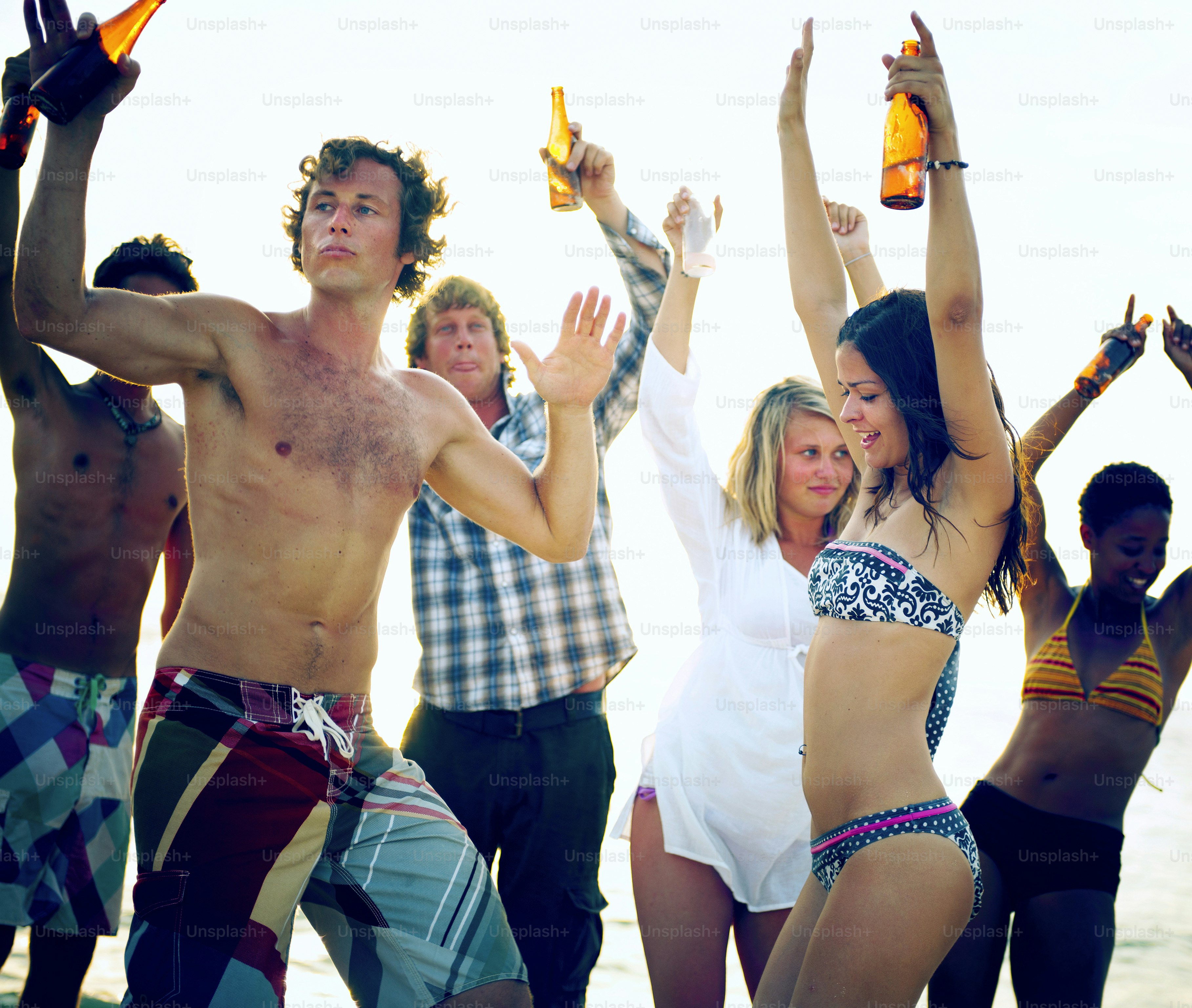 People Celebration Beach Party Summer Holiday Vacation Concept