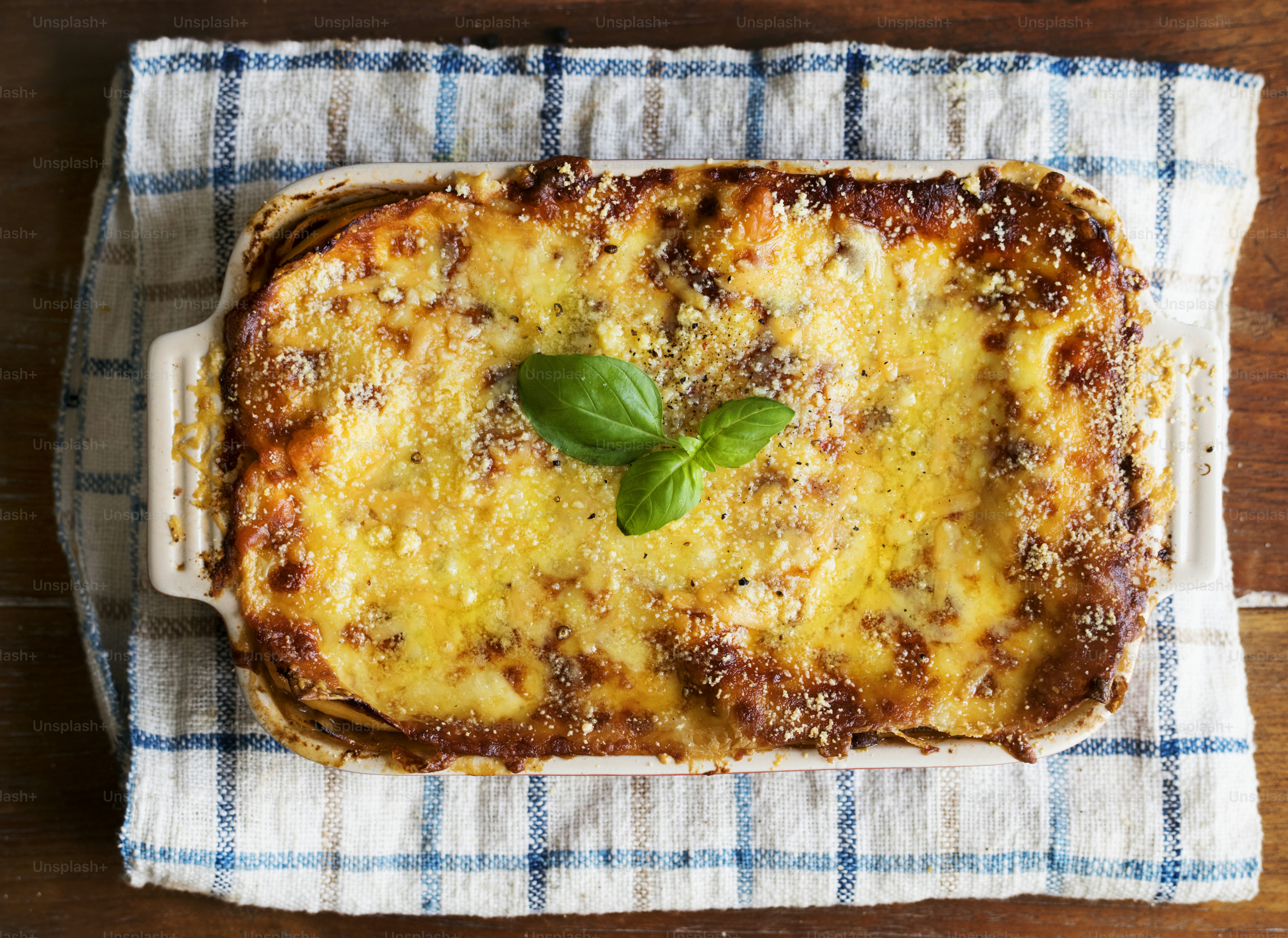 Homemade lasagna food photography recipe idea