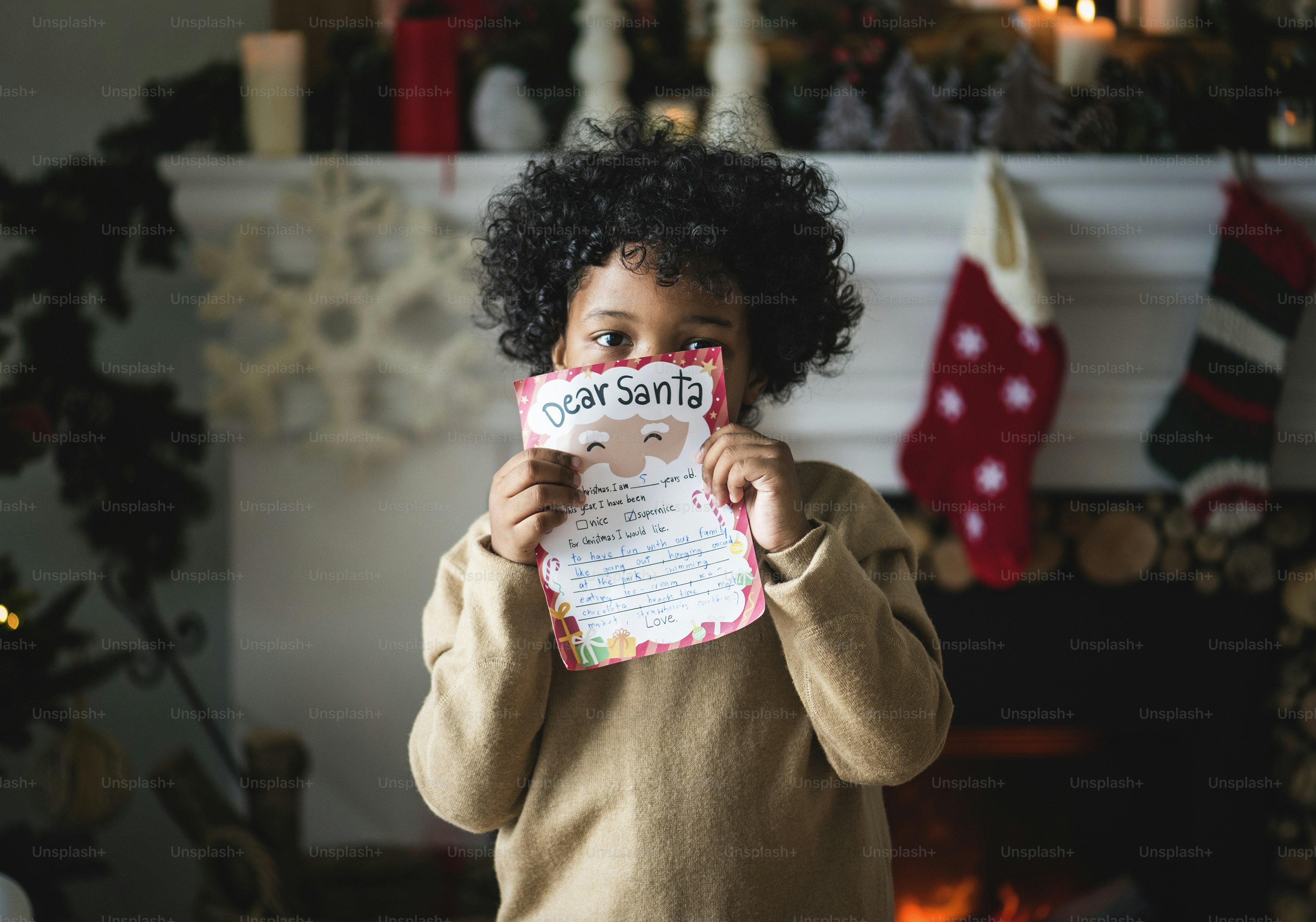 Kid with Christmas wishlist