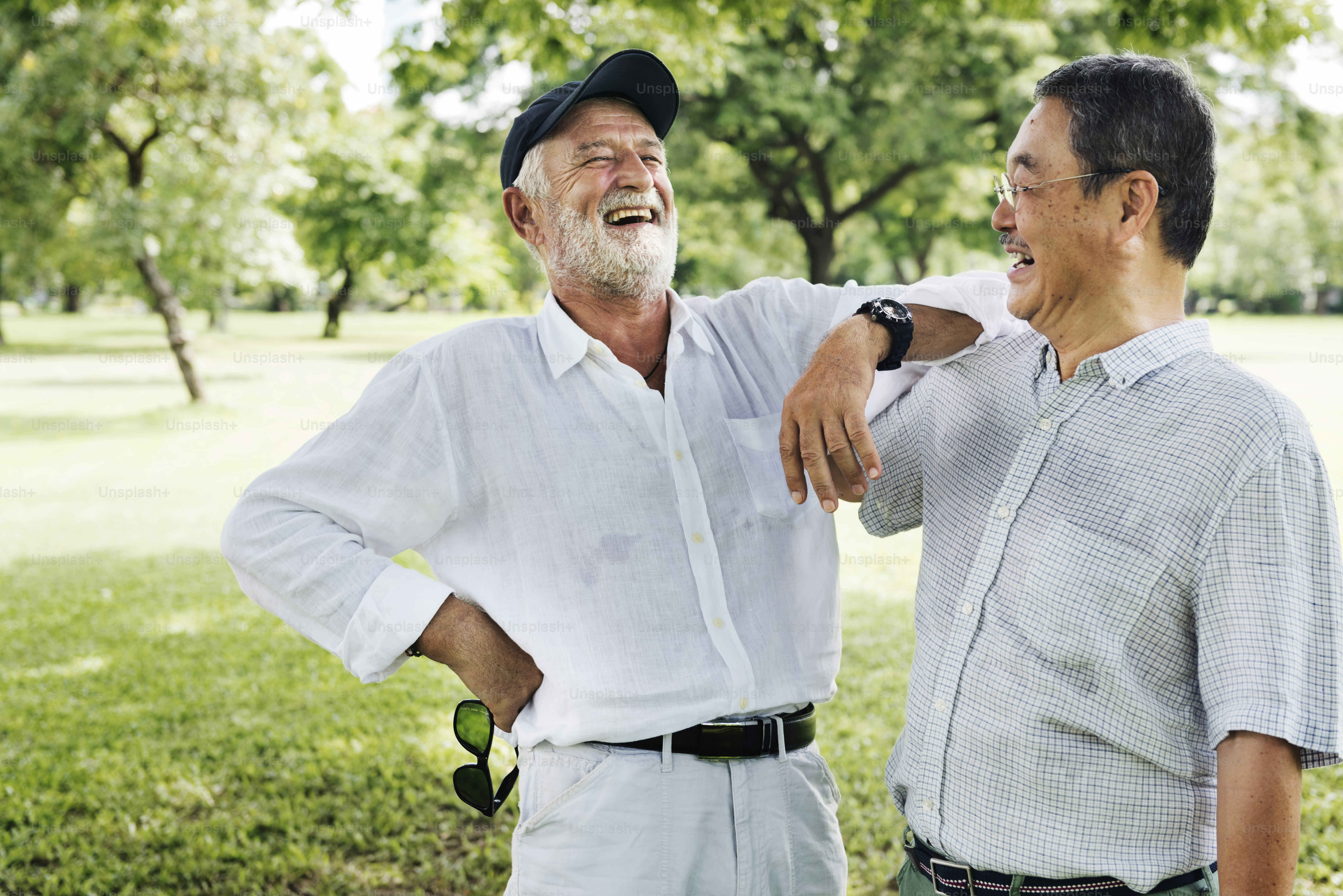 Senior Friends Retirement Talking Laughing Concept