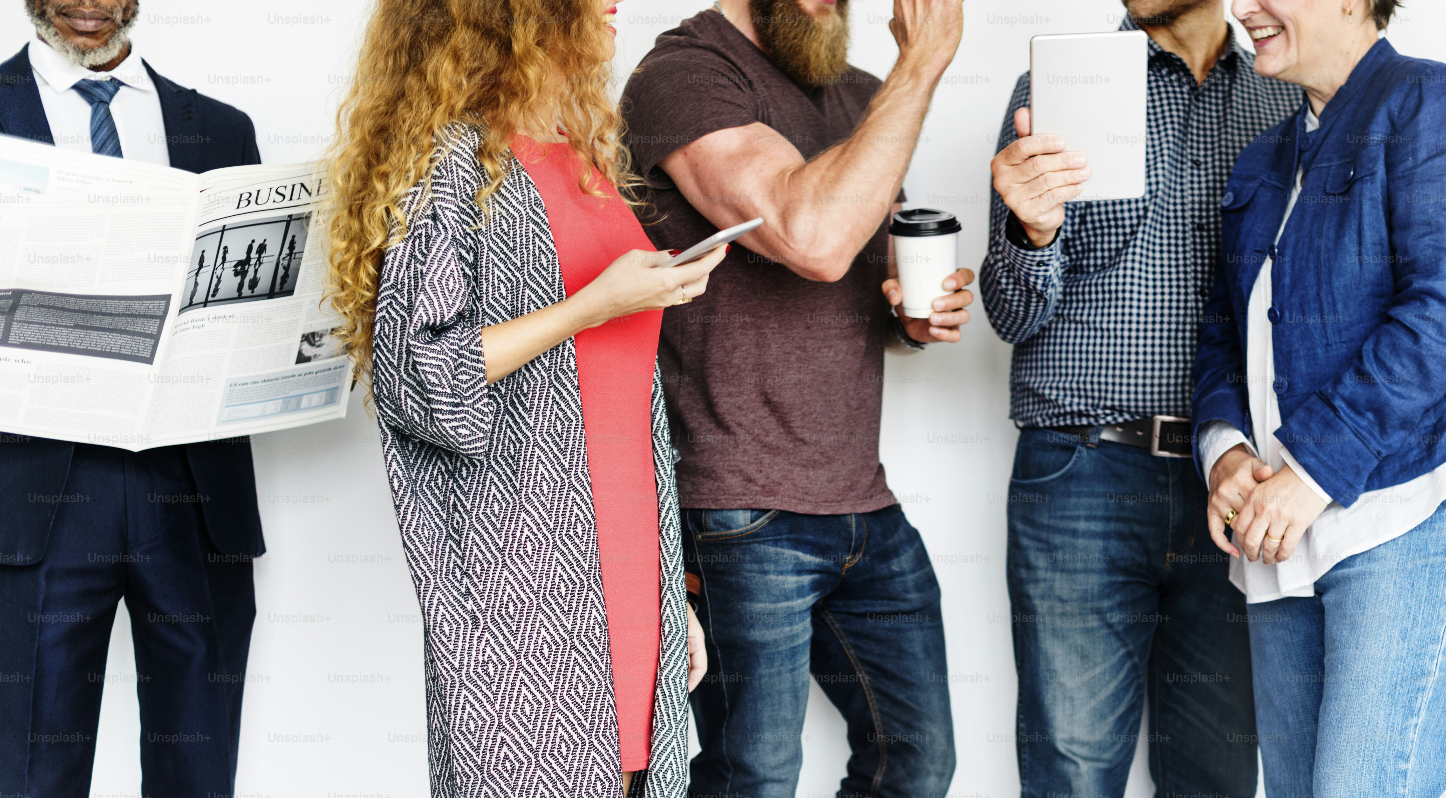 Diverse Group of People Community Togetherness Technology Concept