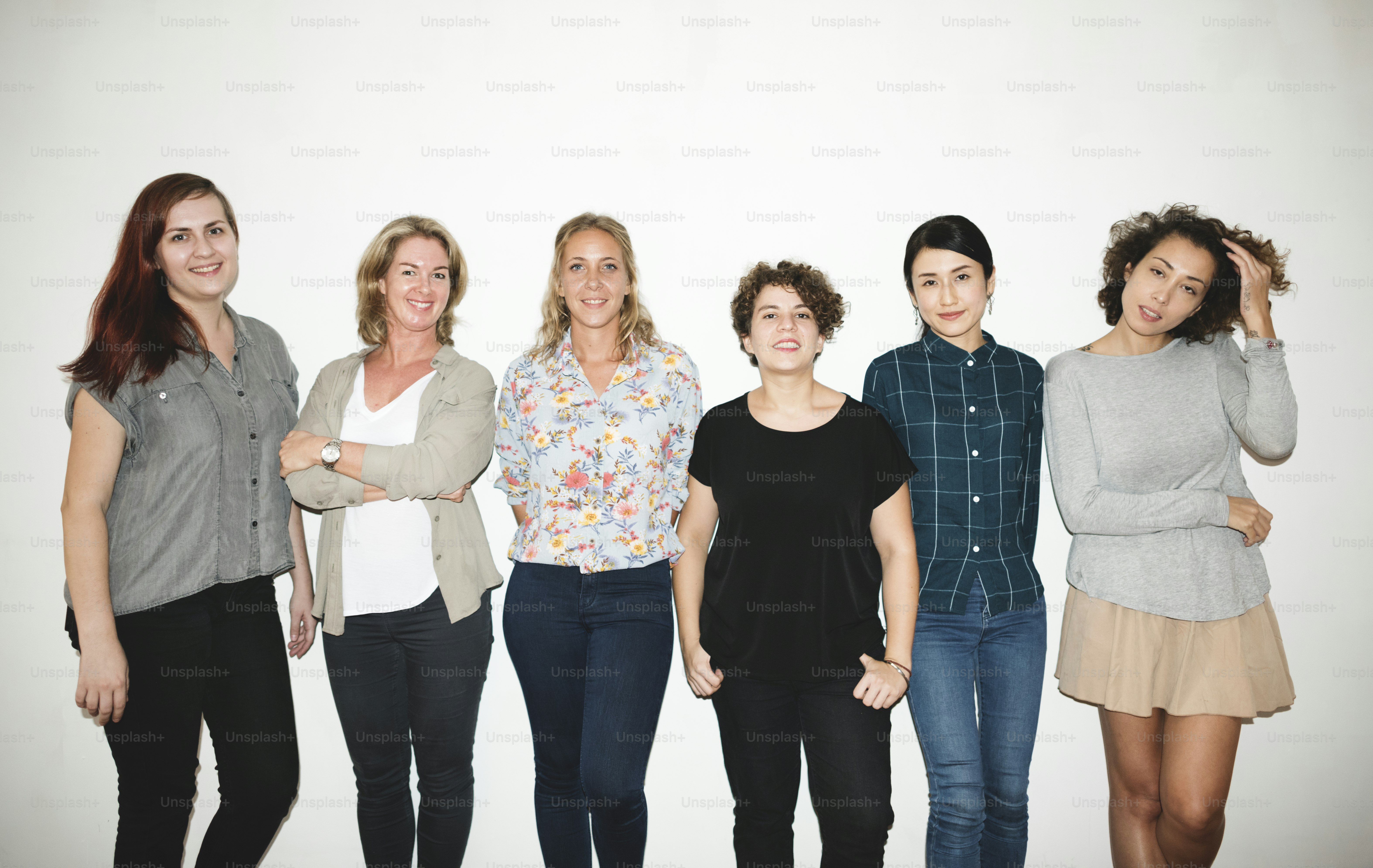 Diverse group of women hanging out