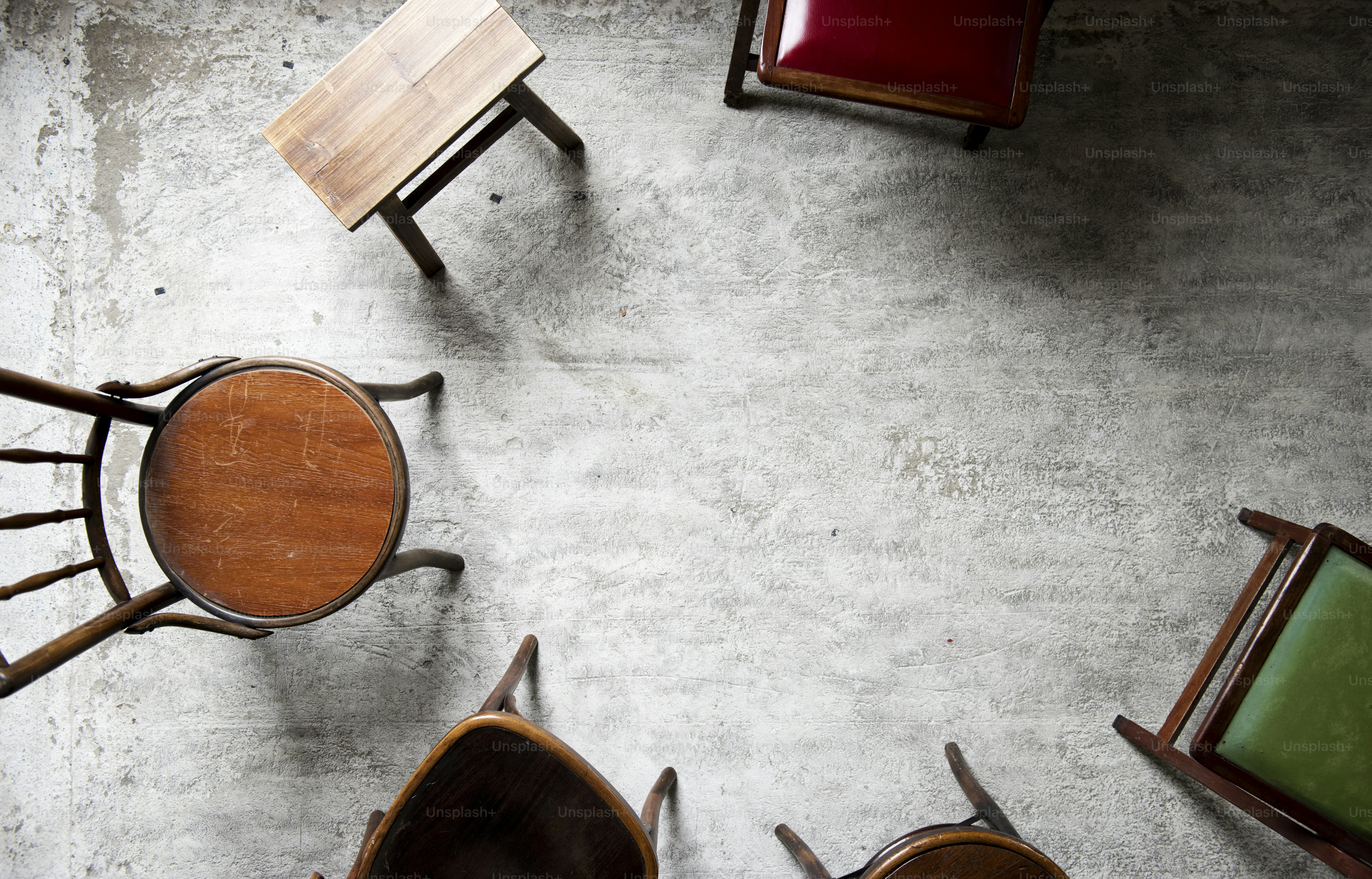 Old-fashioned classic antique wooden chair