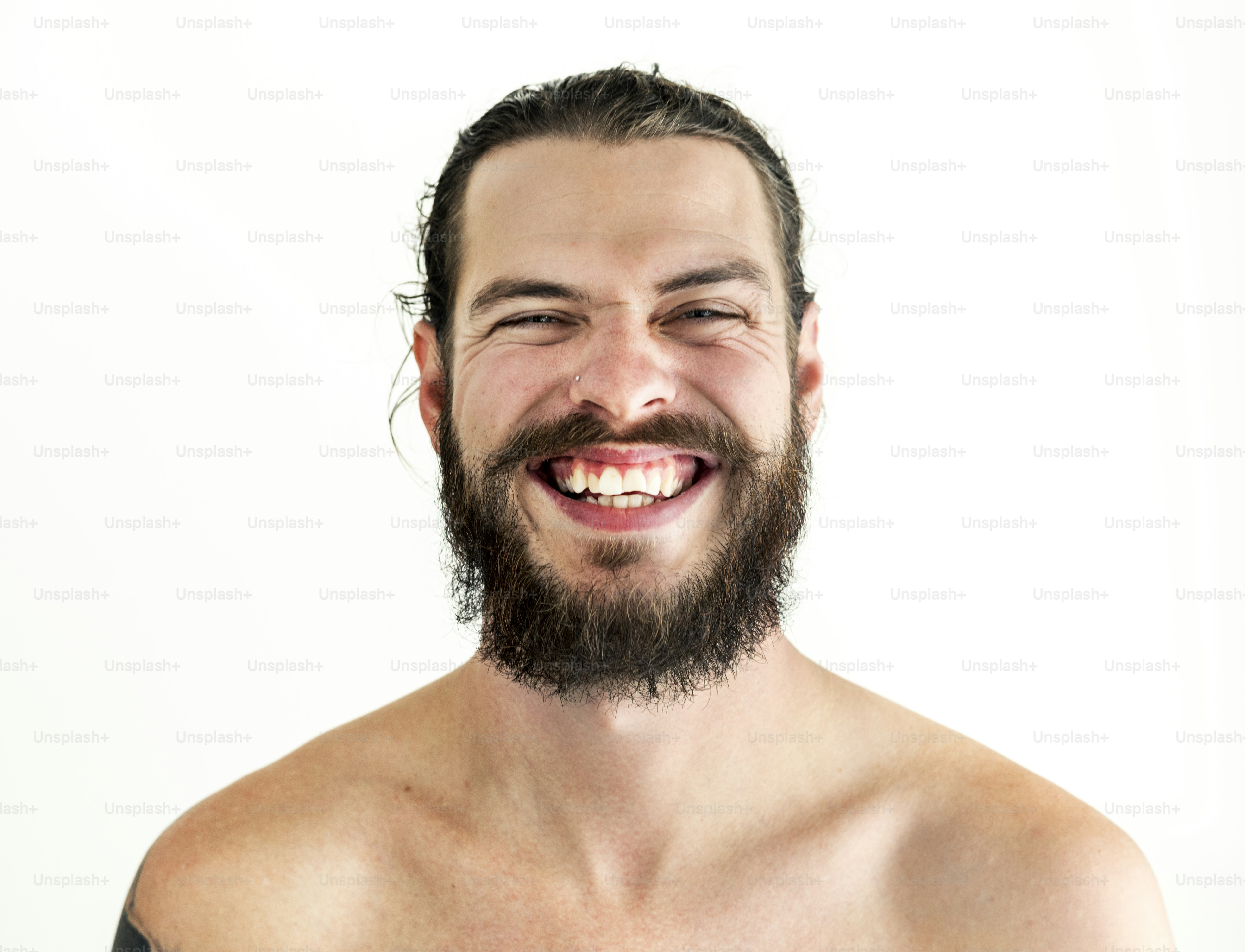 Portrait of tattooed man