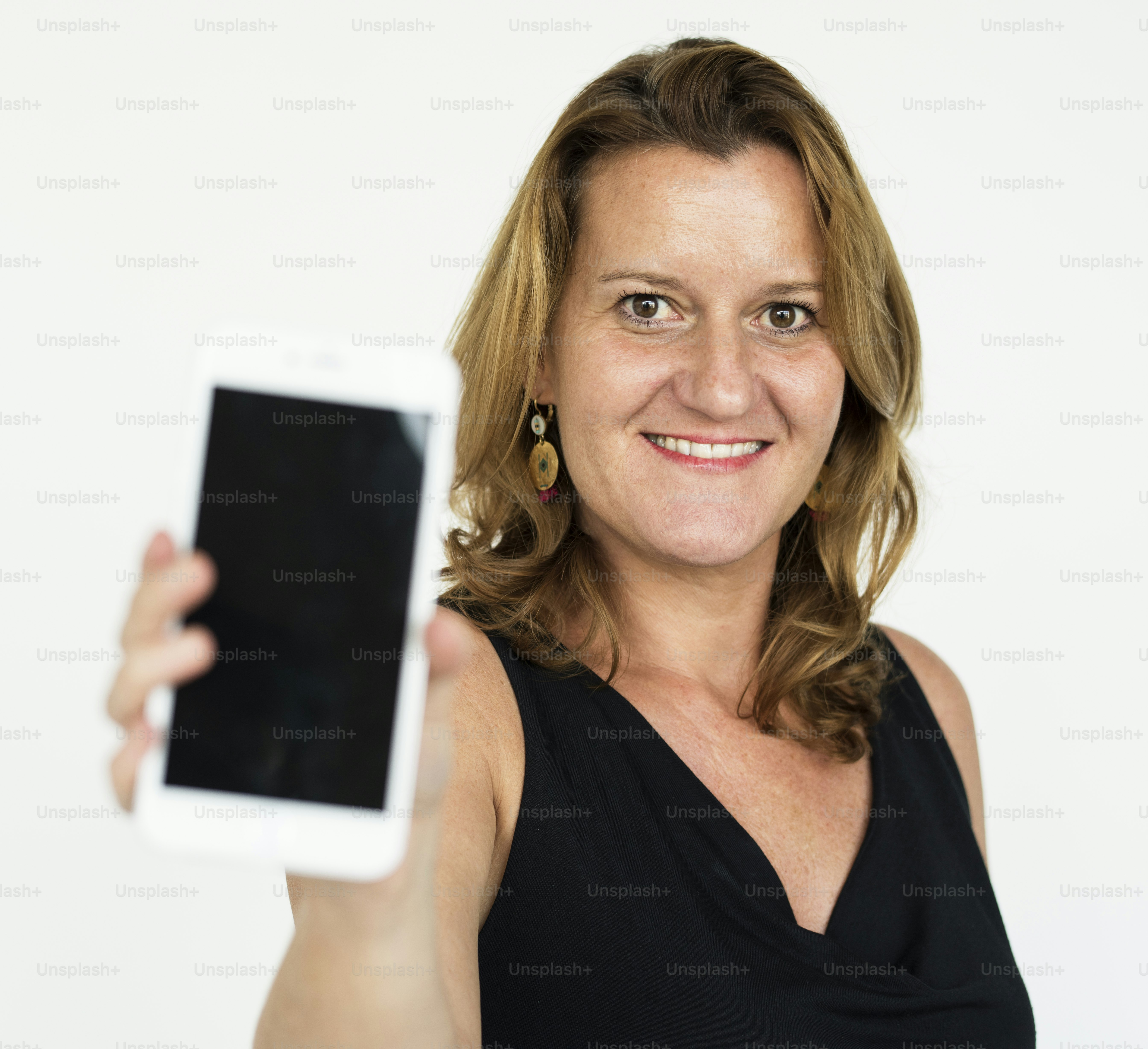 Studio People Shoot Portrait Isolated on White