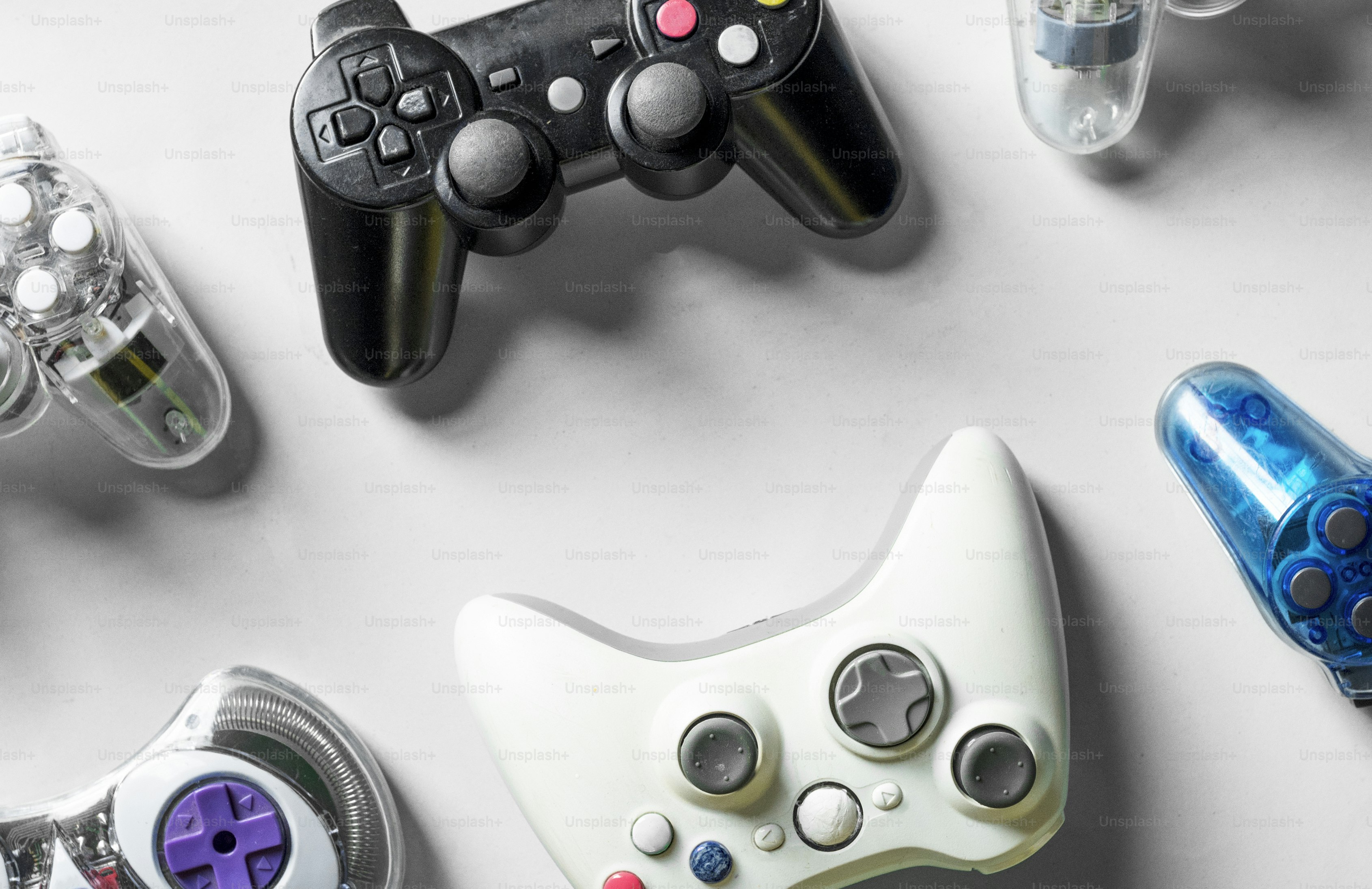 Consola de juegos aislada en segundo plano