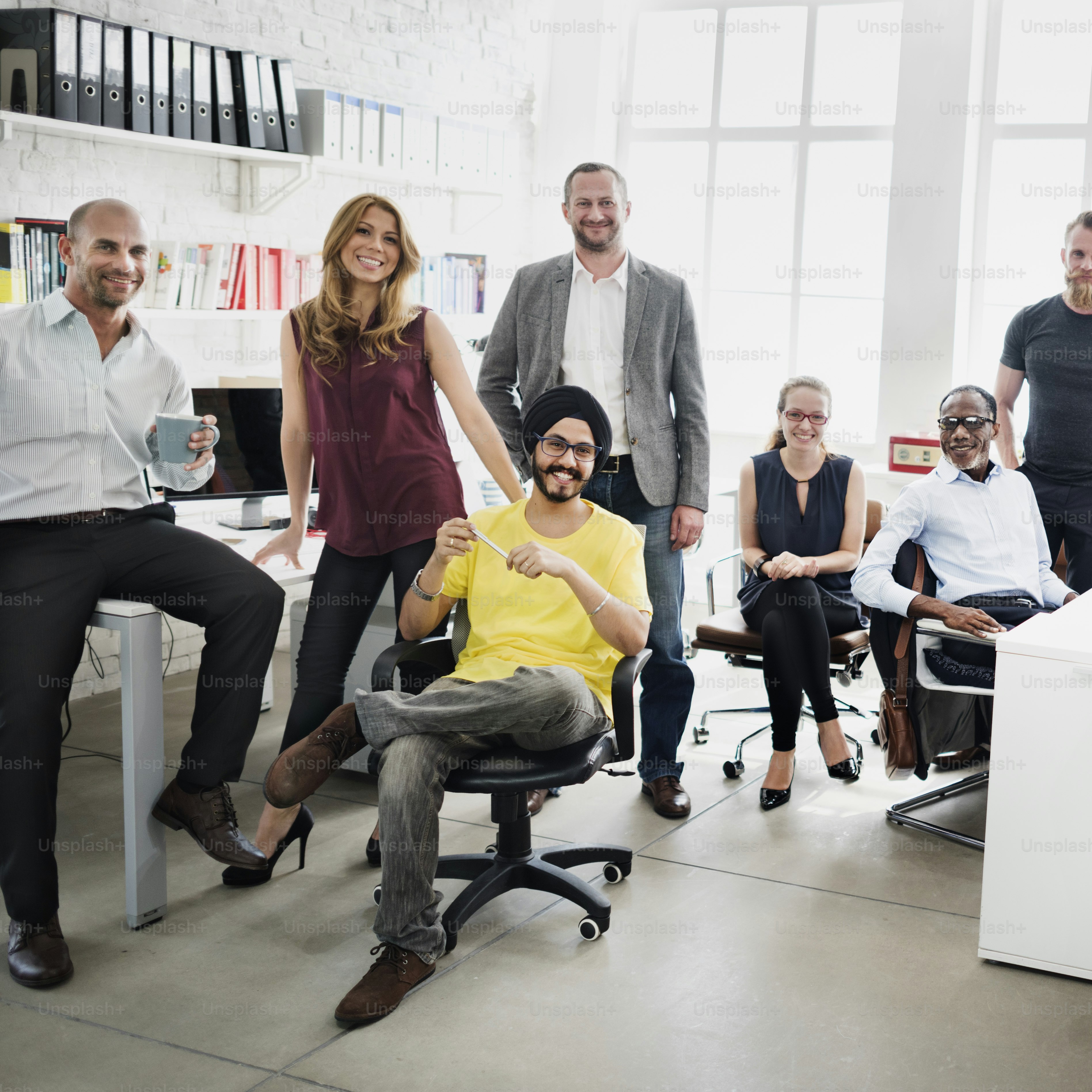 Business Team Professionelle Besetzung Arbeitsplatzkonzept