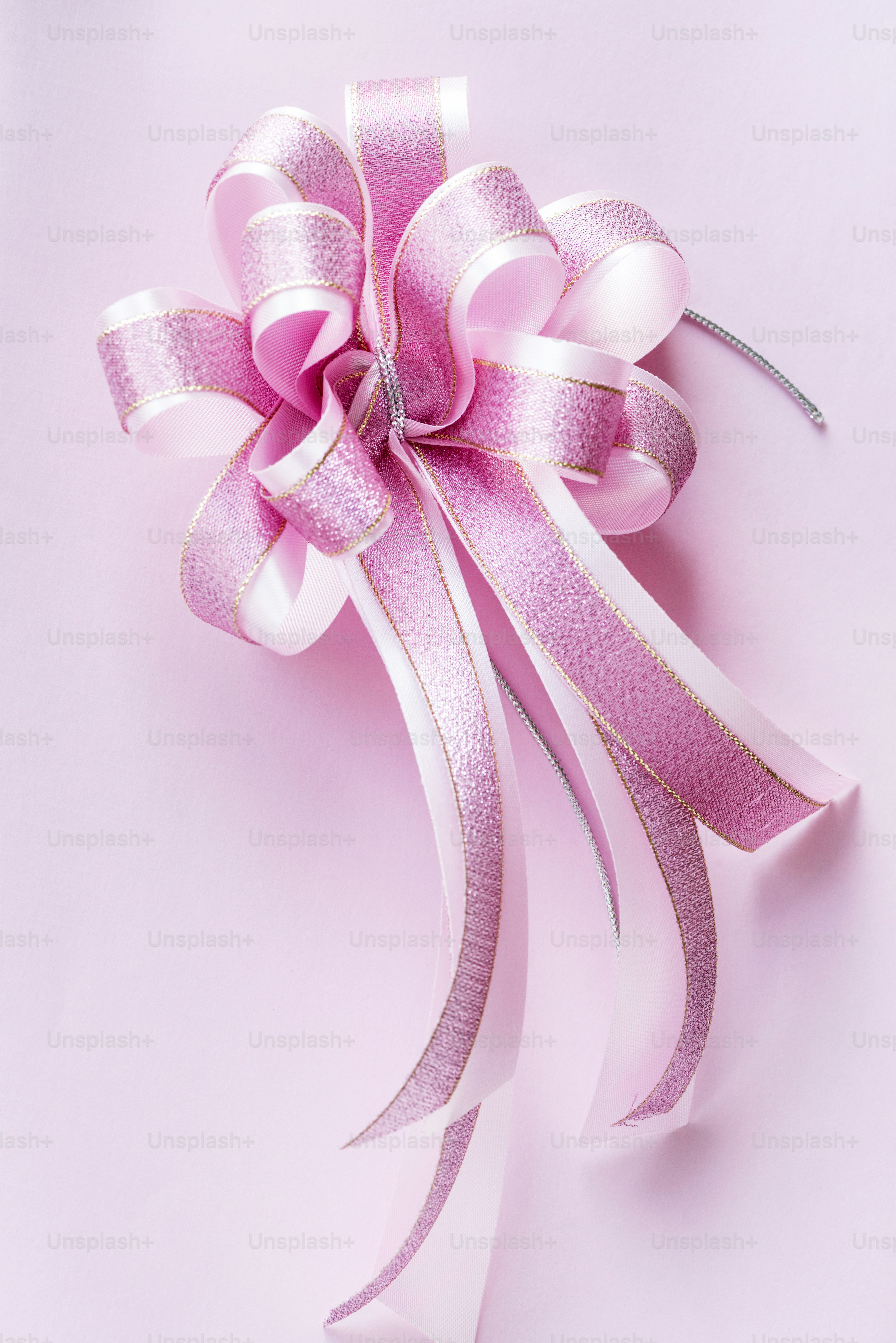 Closeup of decorative ribbon isolated on background