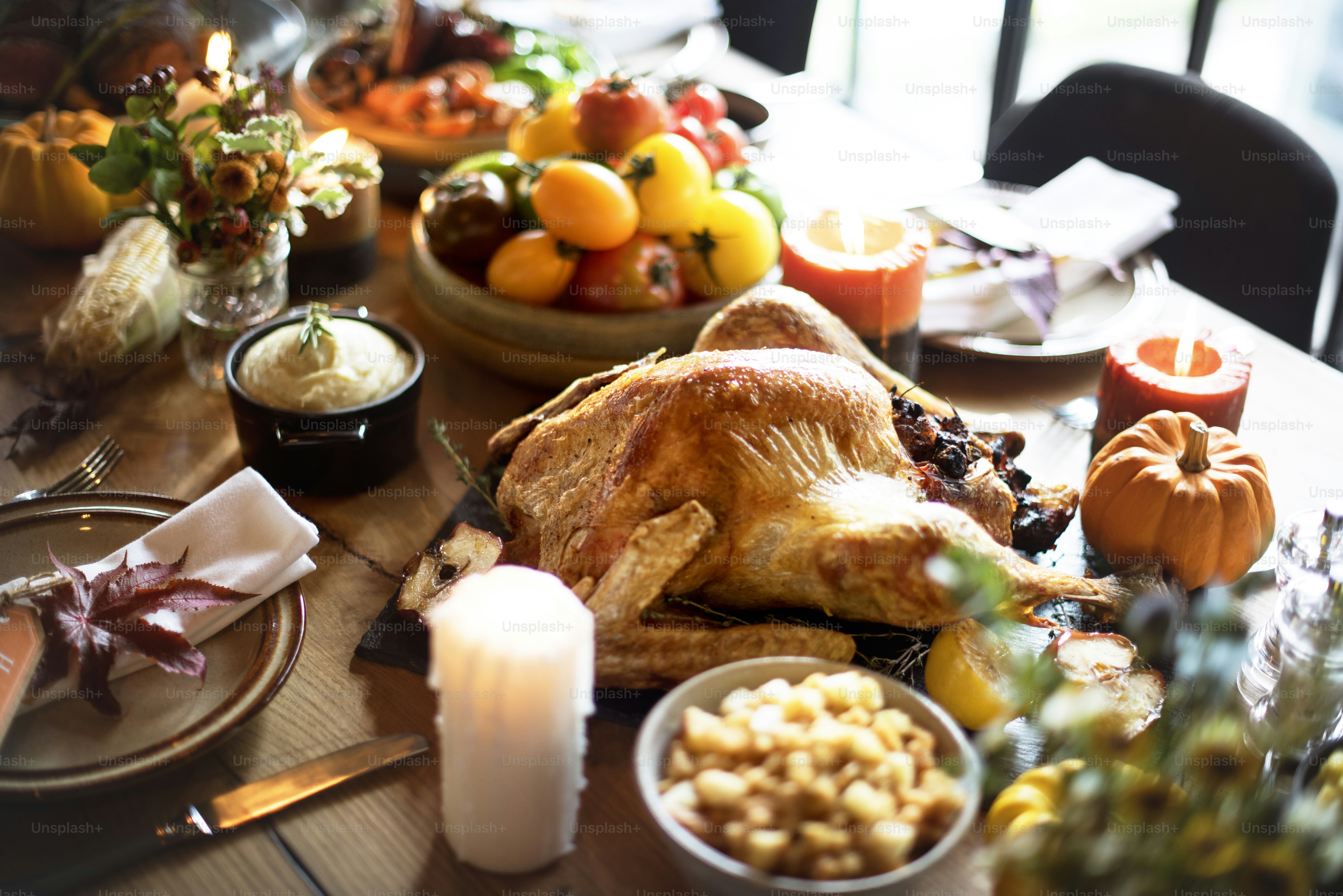 Dinde rôtie Thanksgiving Dressage de table Concept photo – Image de Automne  sur Unsplash, image size:3000x2002