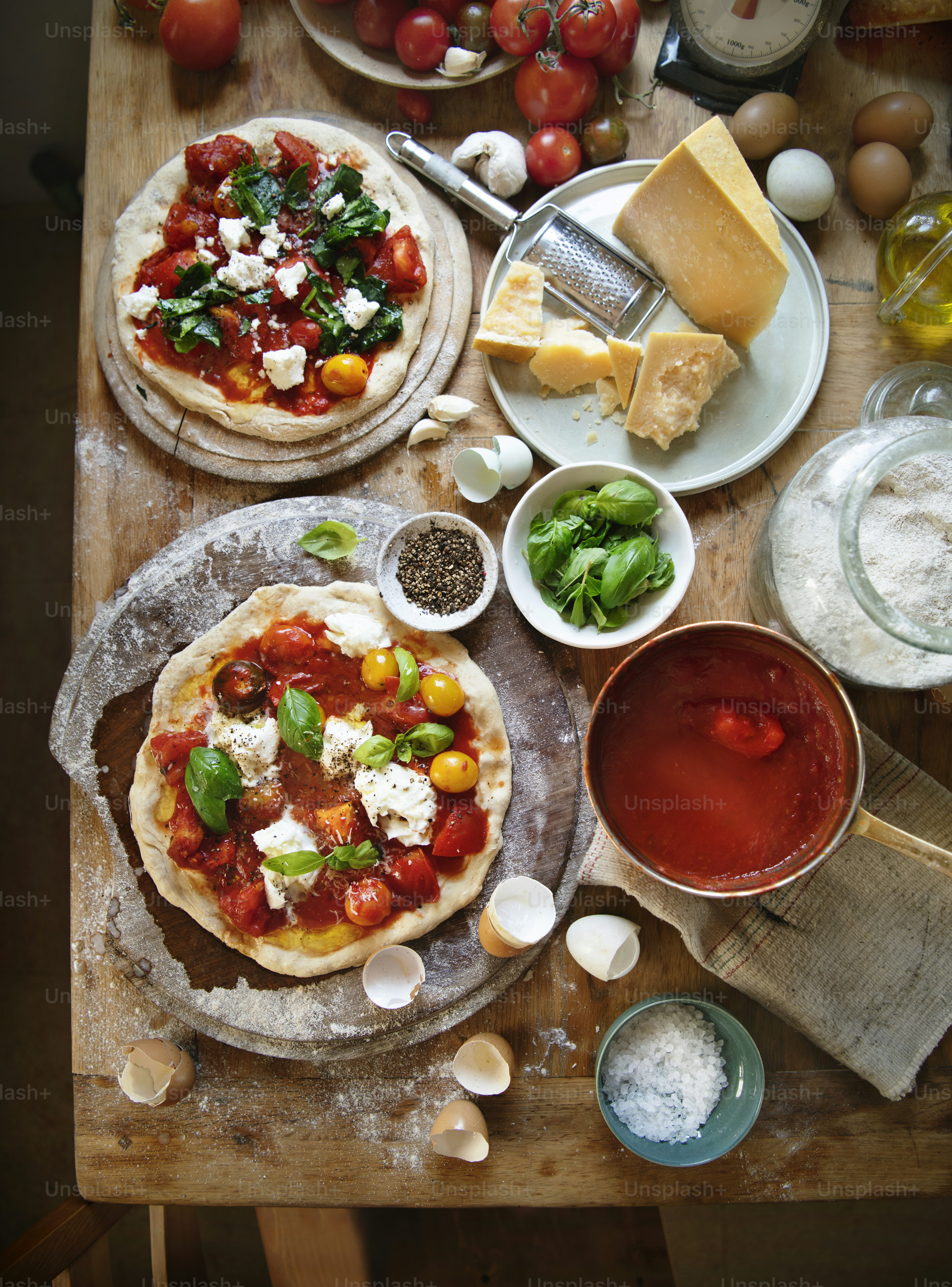 Idée de recette de photographie culinaire pizza maison