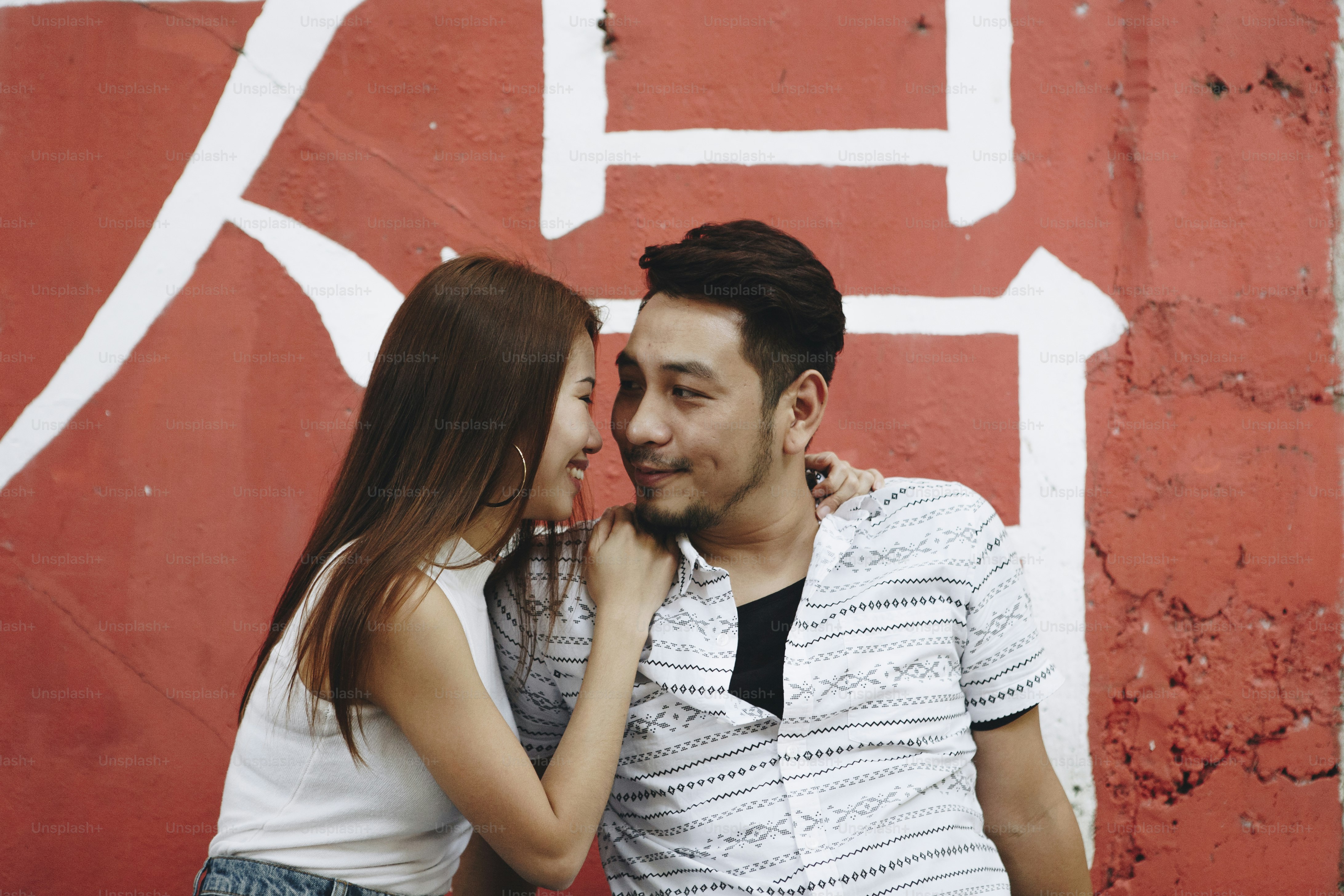 Lovely couple having a good time together