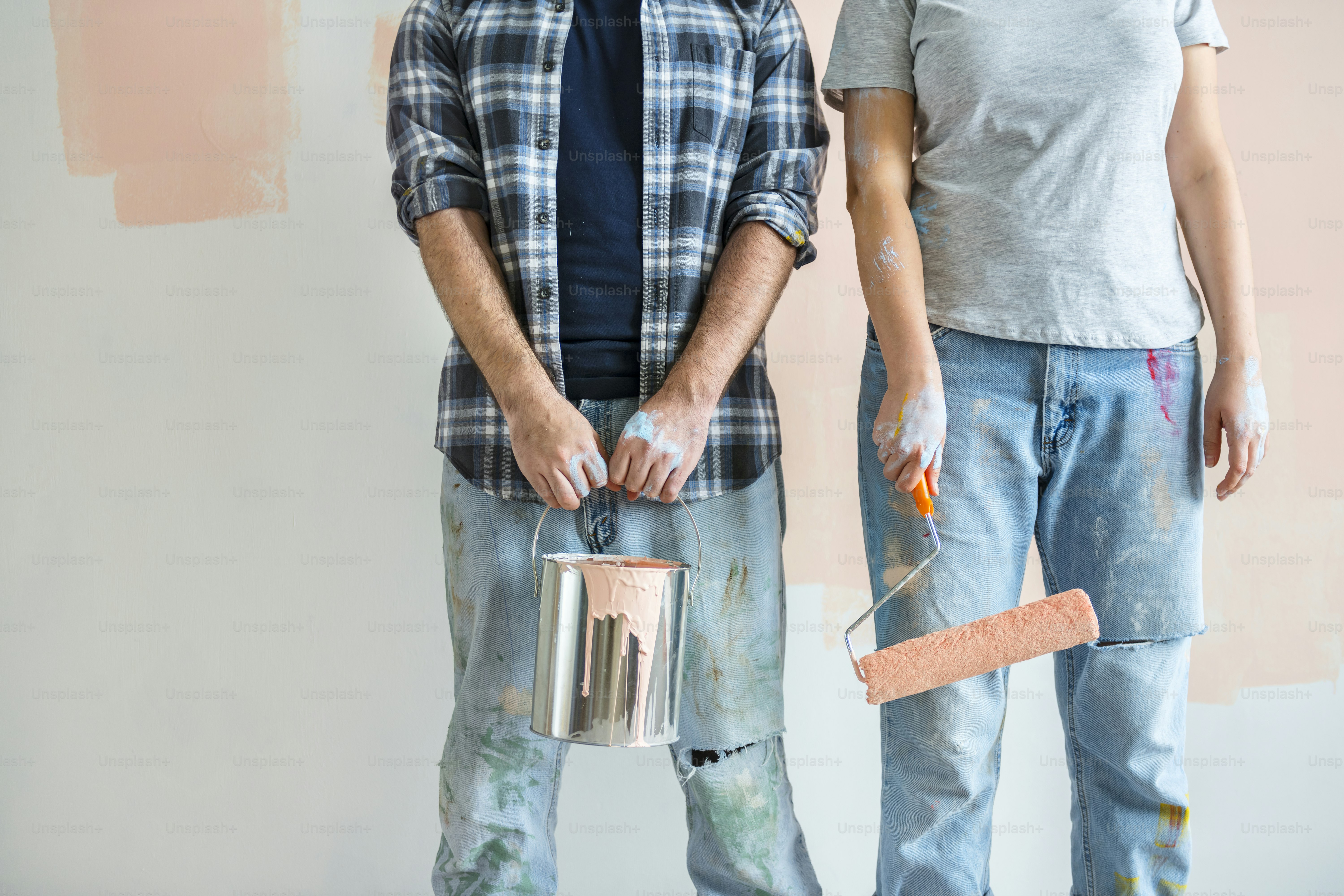 People renovating the house