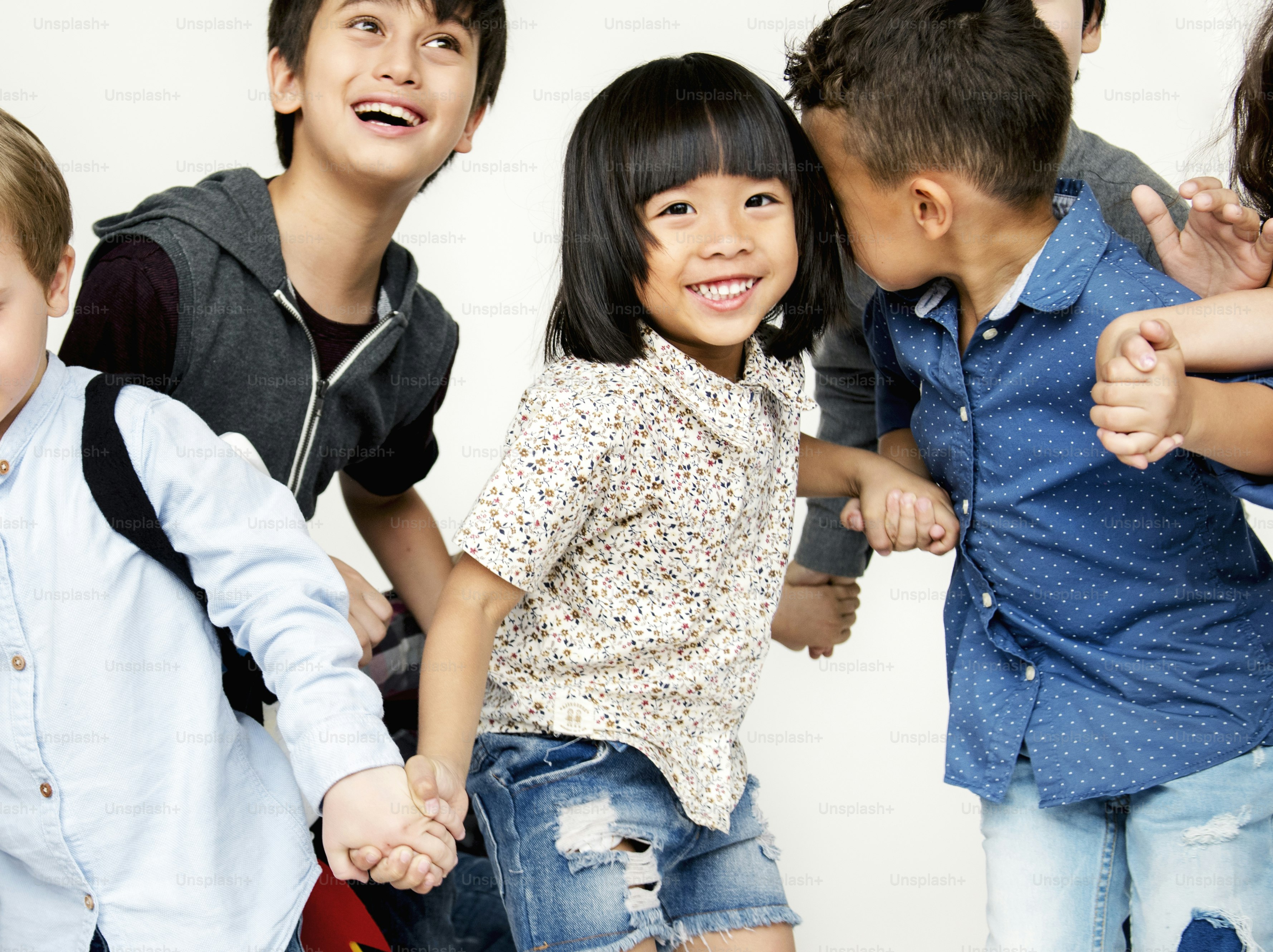 Group of kids having fun