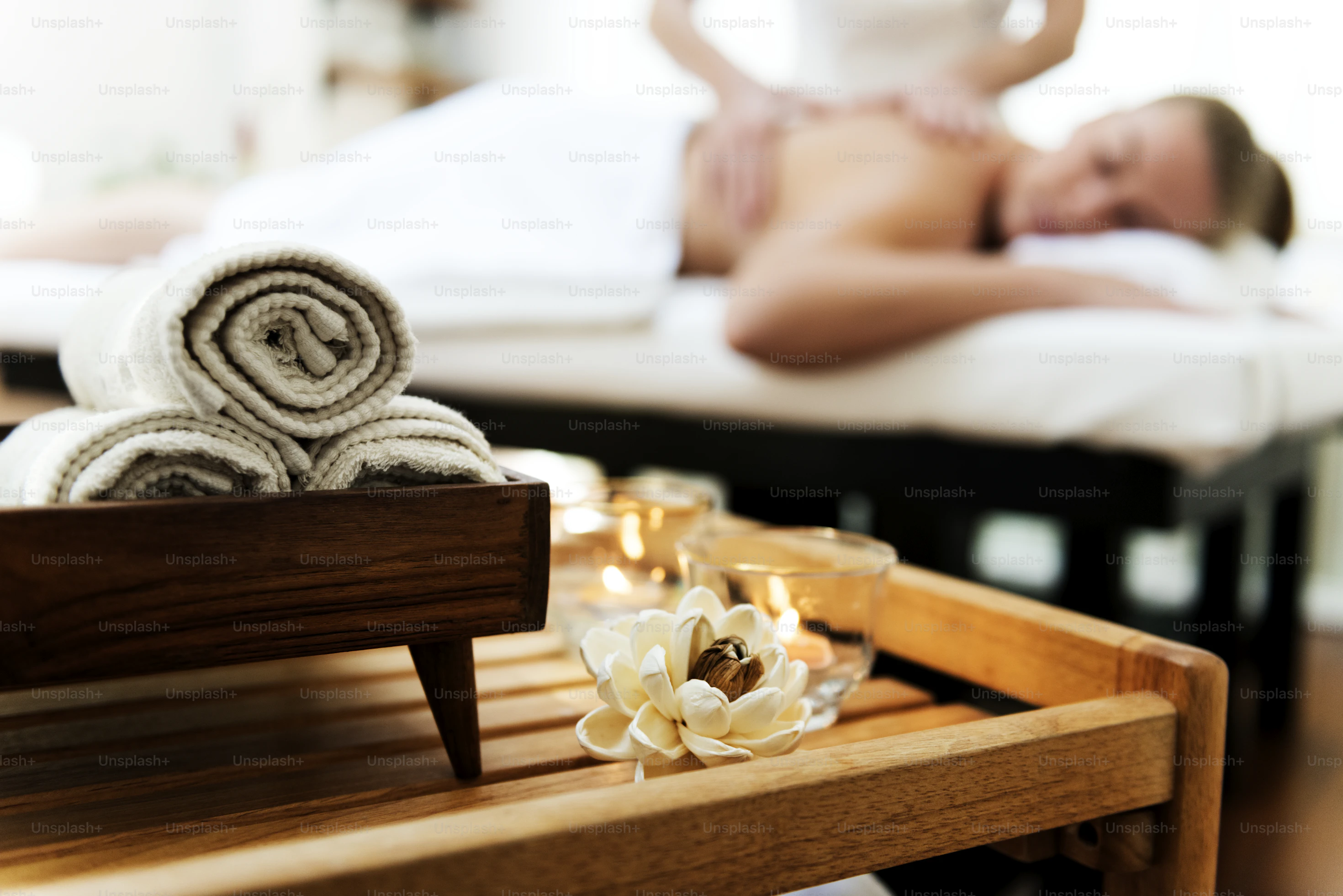 Calm and relaxing spa environment