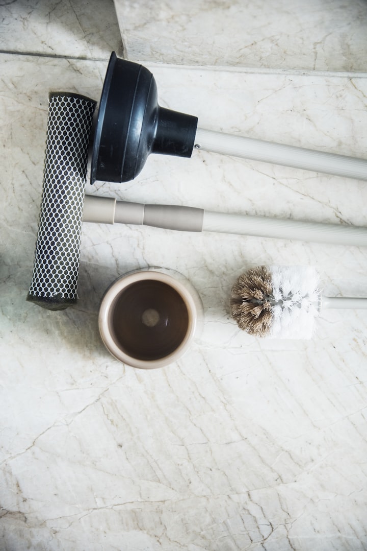 Toilet cleaning and repair tools