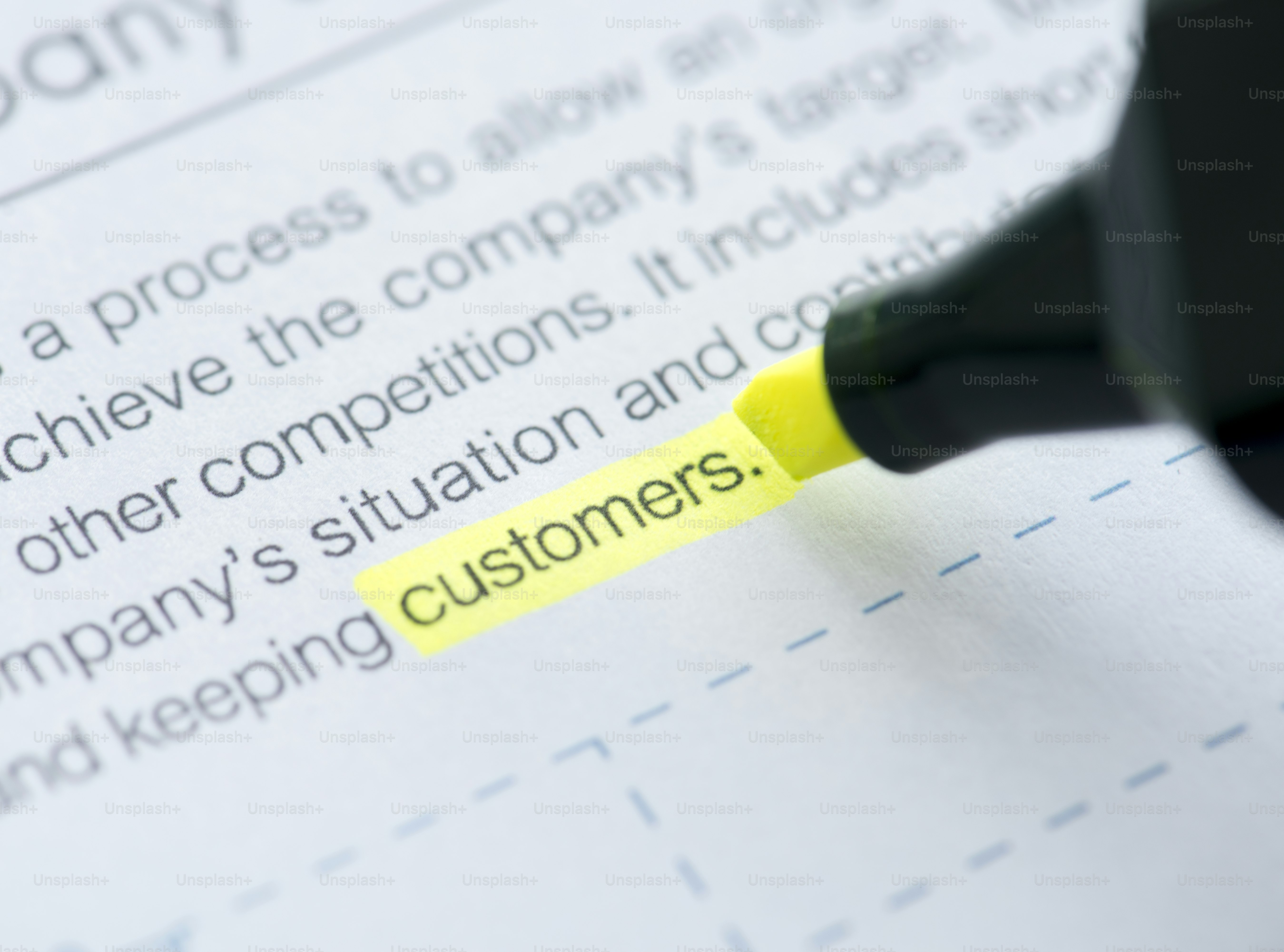 Closeup of color highlighter stationery