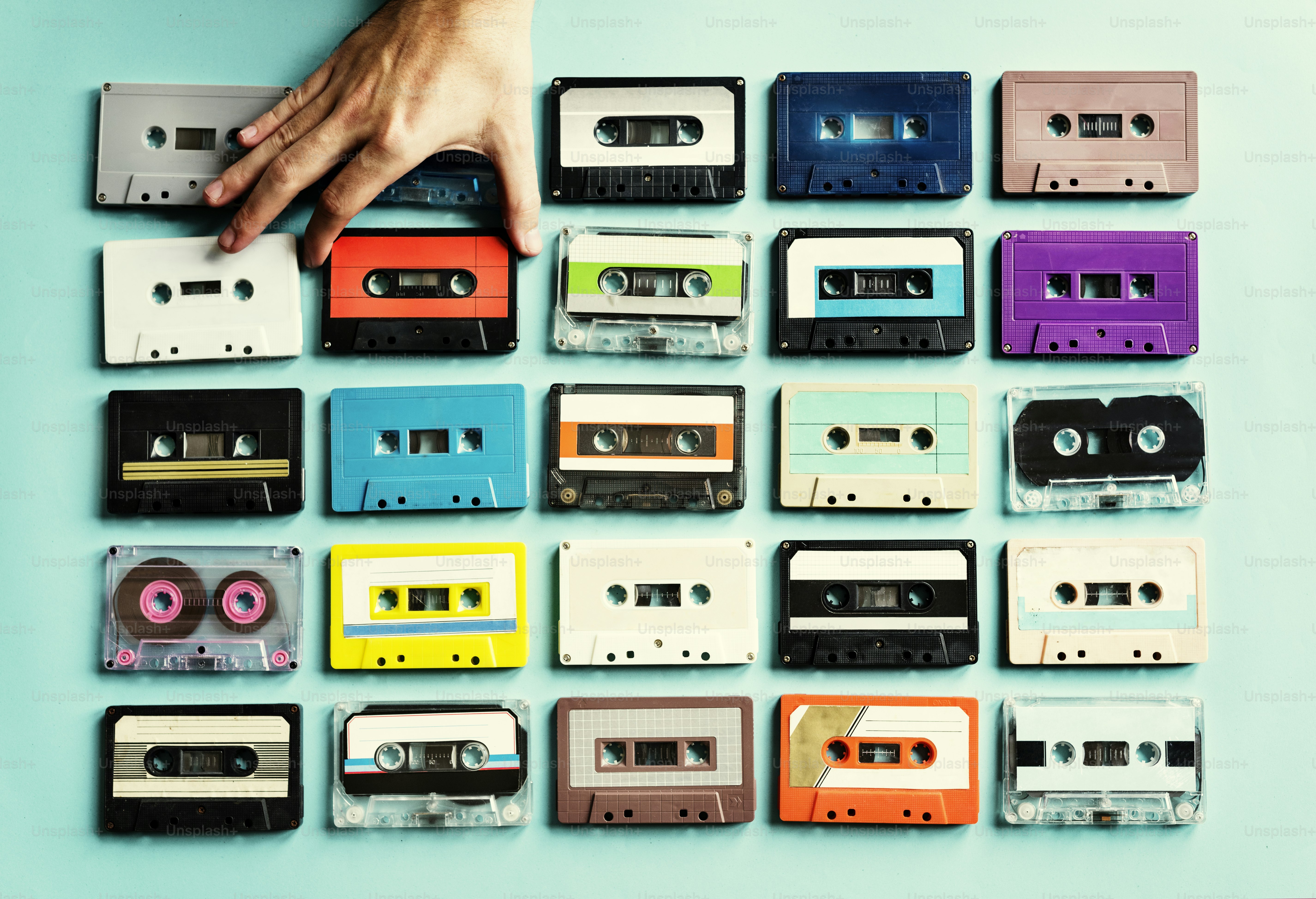 Cassette tape vintage style collection