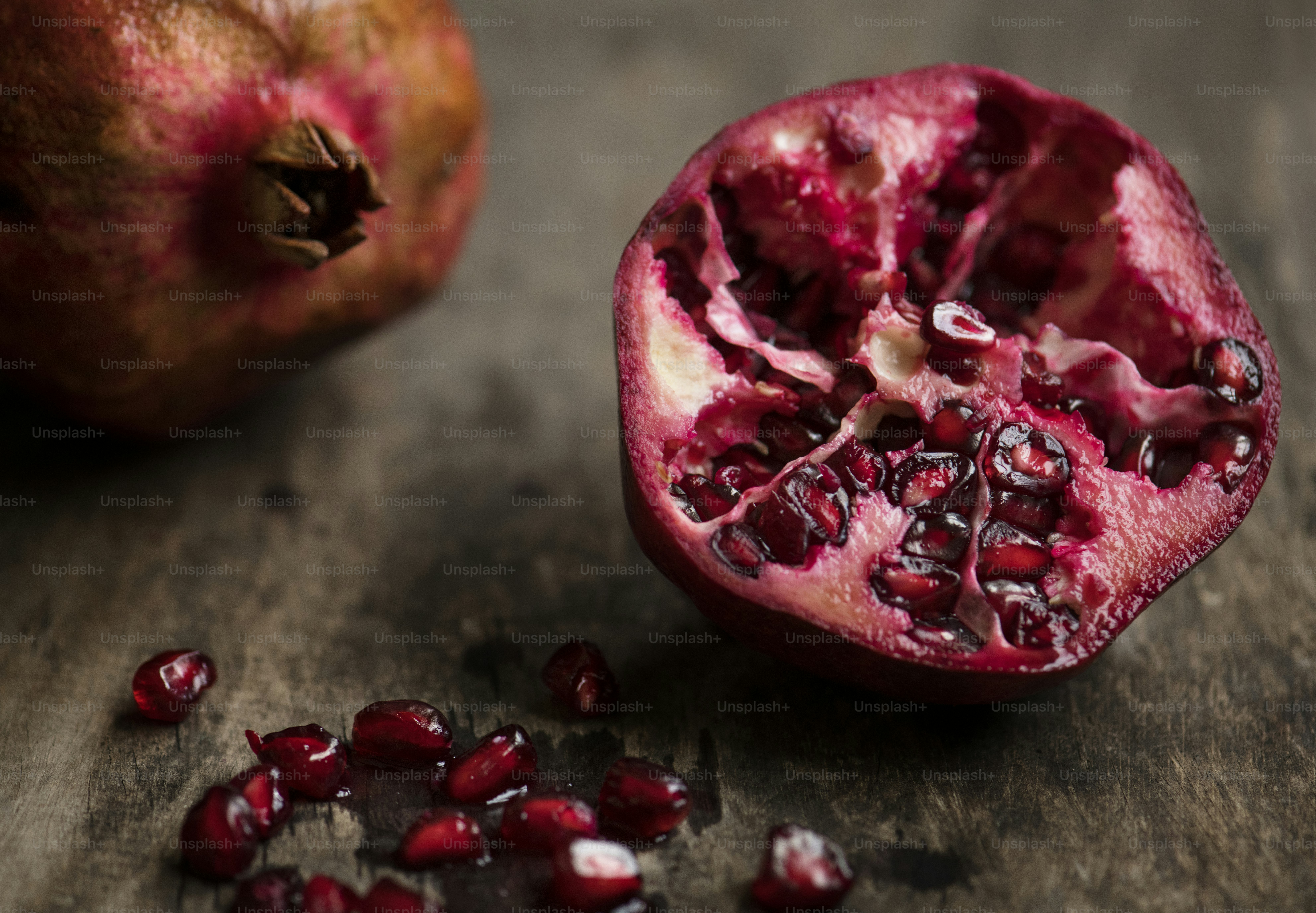 Fresh pomegranate food photography recipe idea