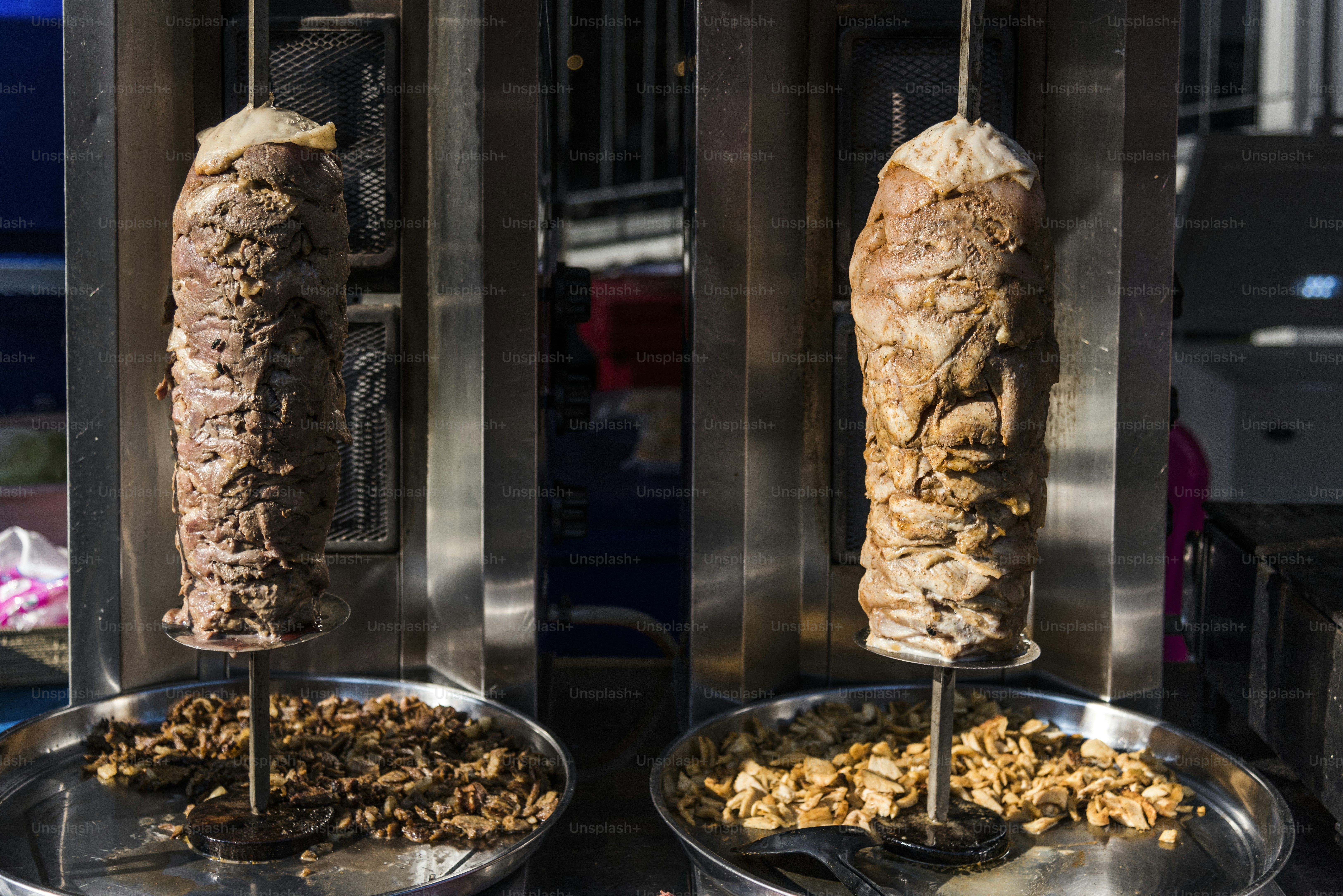 Doner kebab in a roasting spti