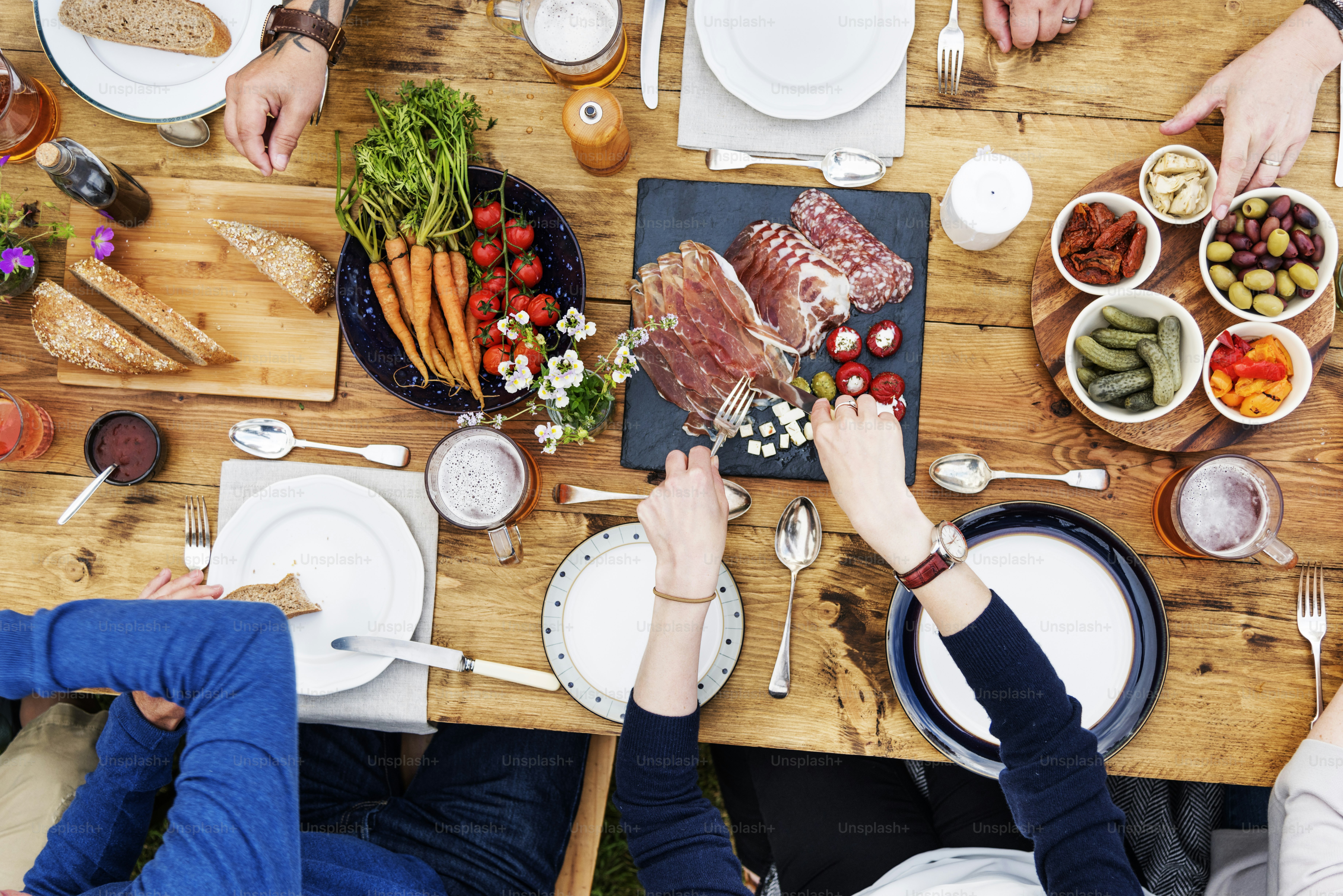 Group Of People Dining Konzept