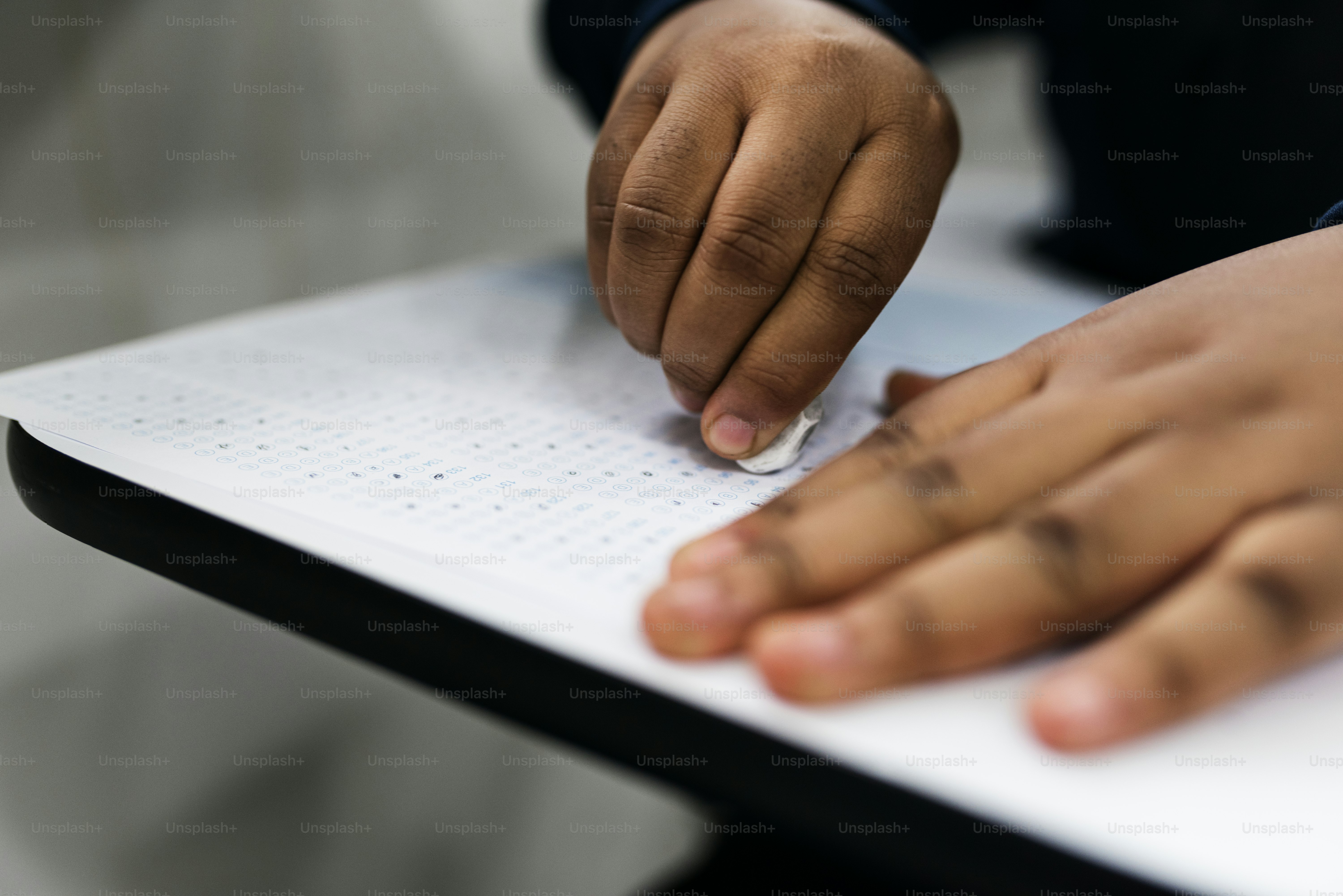 Young muslim student in class