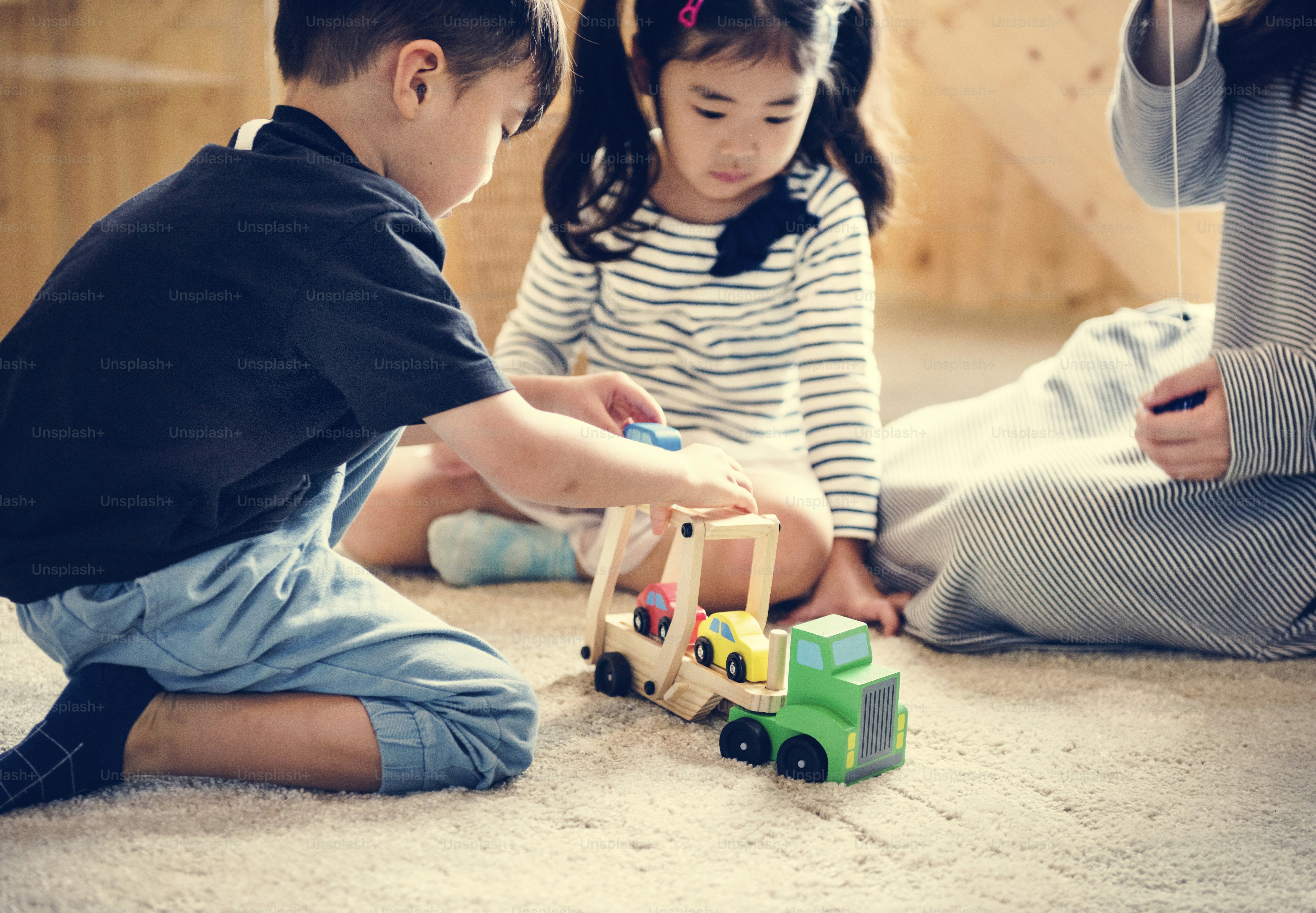 Japanese kids playing a toys together