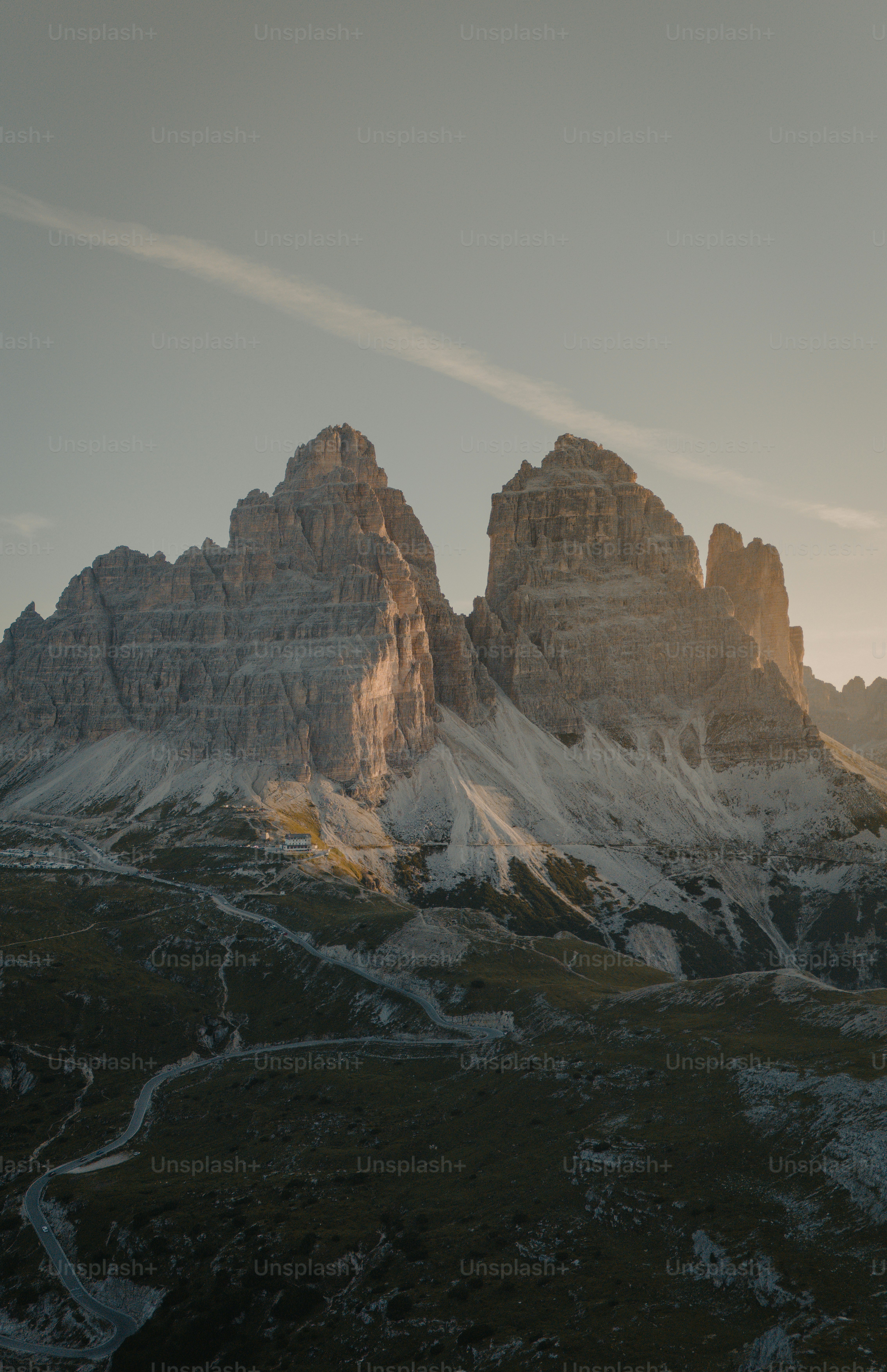 A group of mountains with a sky background