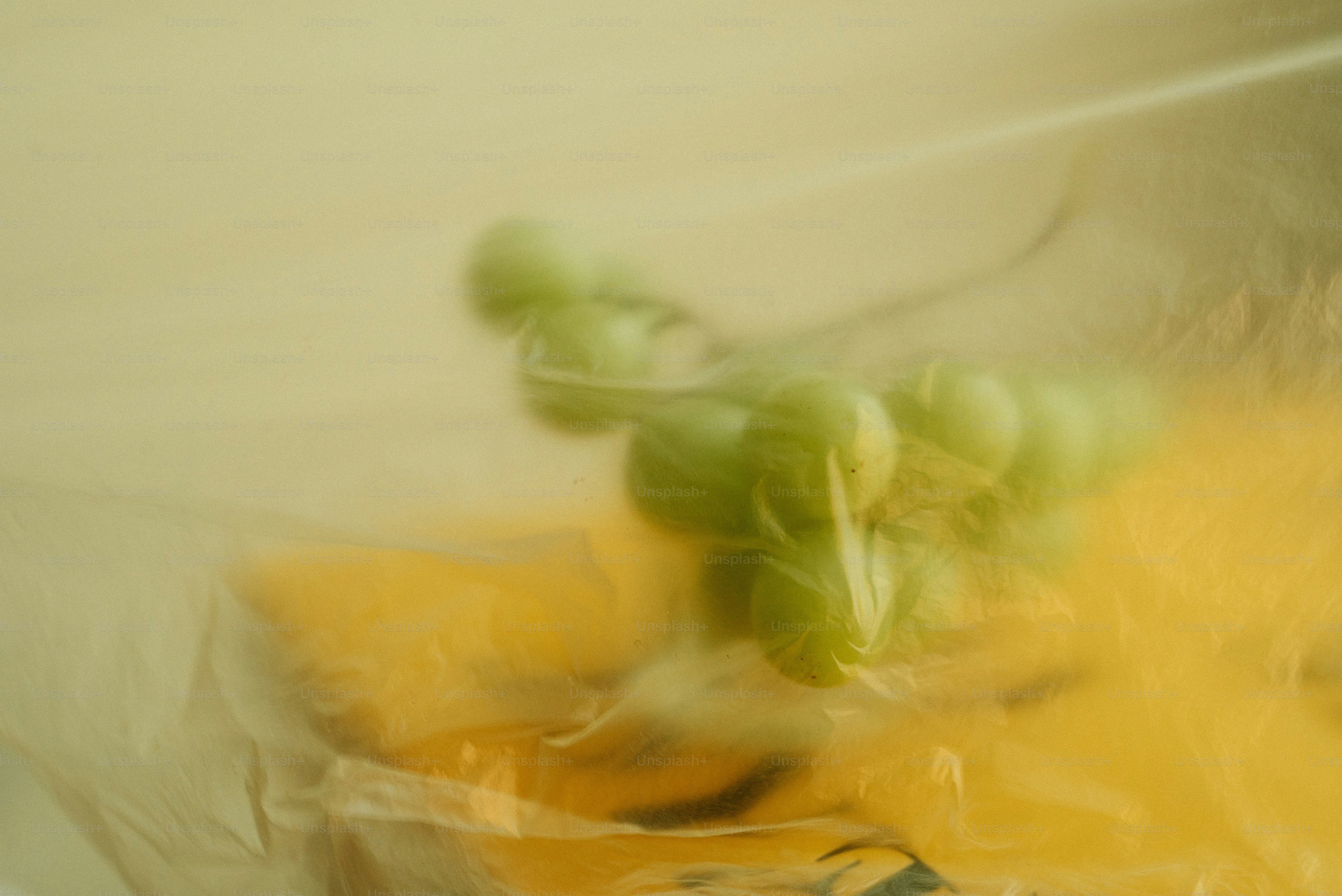 A blurry photo of a bunch of bananas