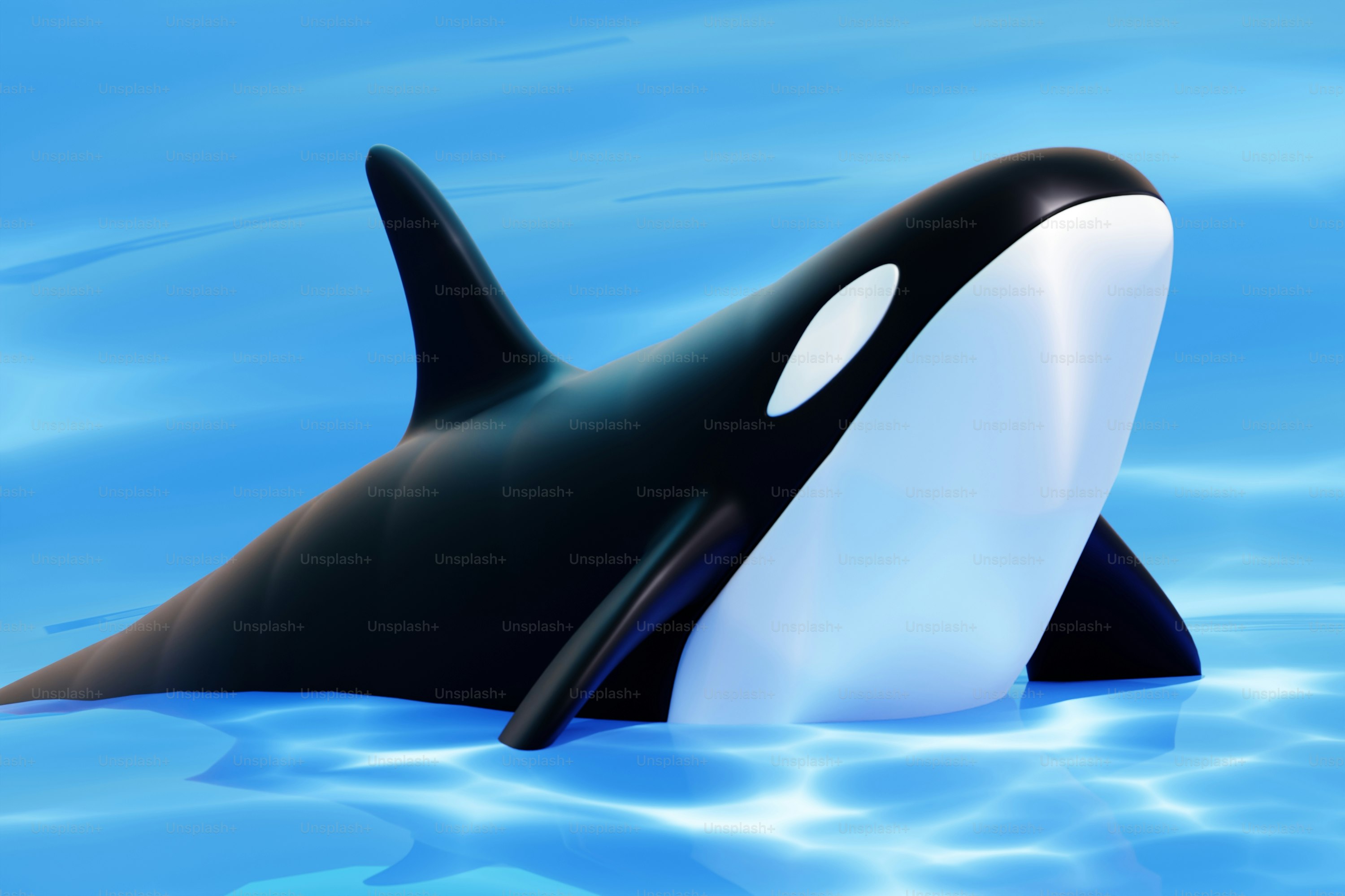 An orca whale swimming in the water photo – Render Image on Unsplash