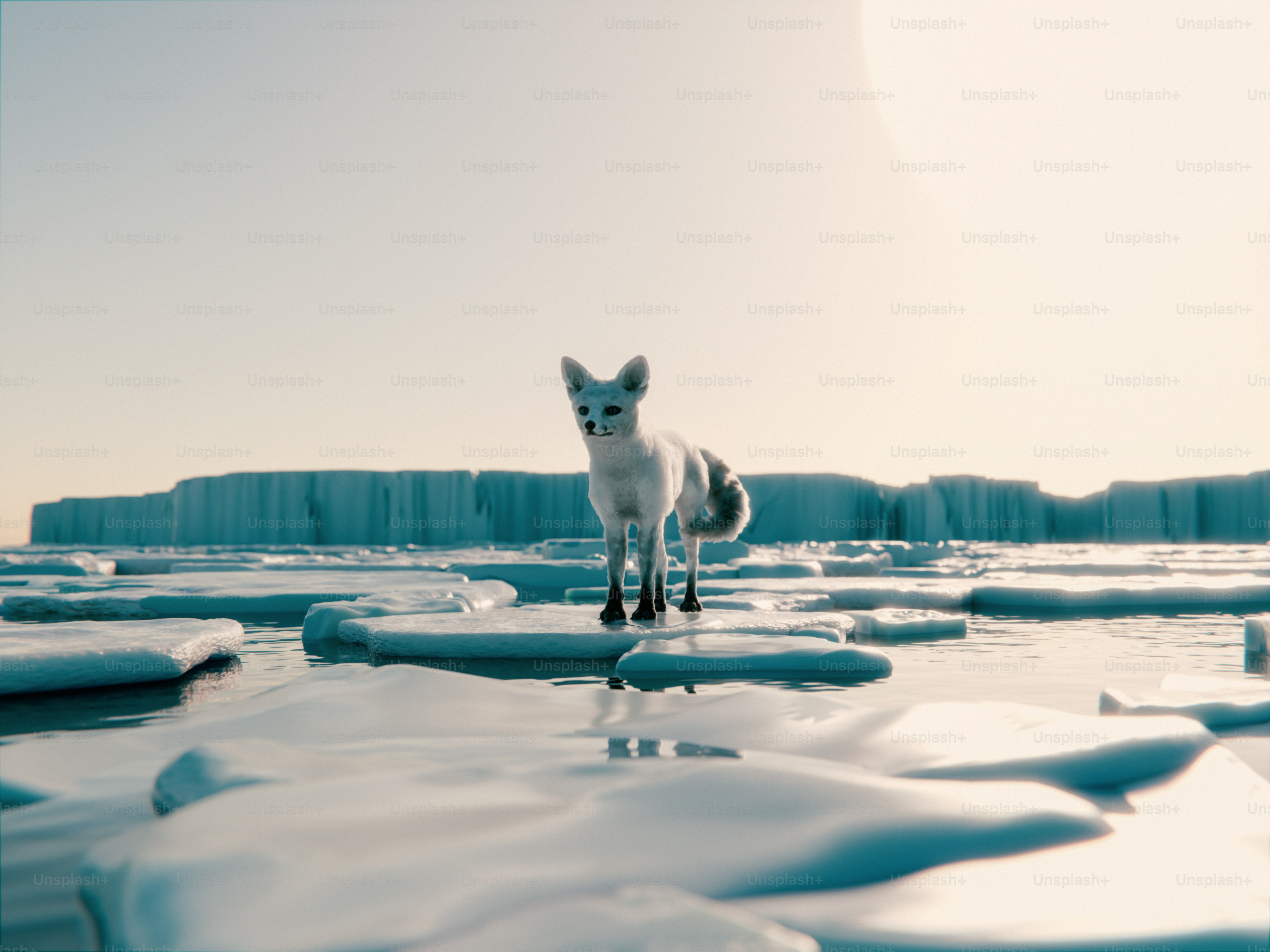 Um pequeno cachorro branco em pé no topo de blocos de gelo foto – Imagem  sobre Animal na Unsplash, image size:3000x2250