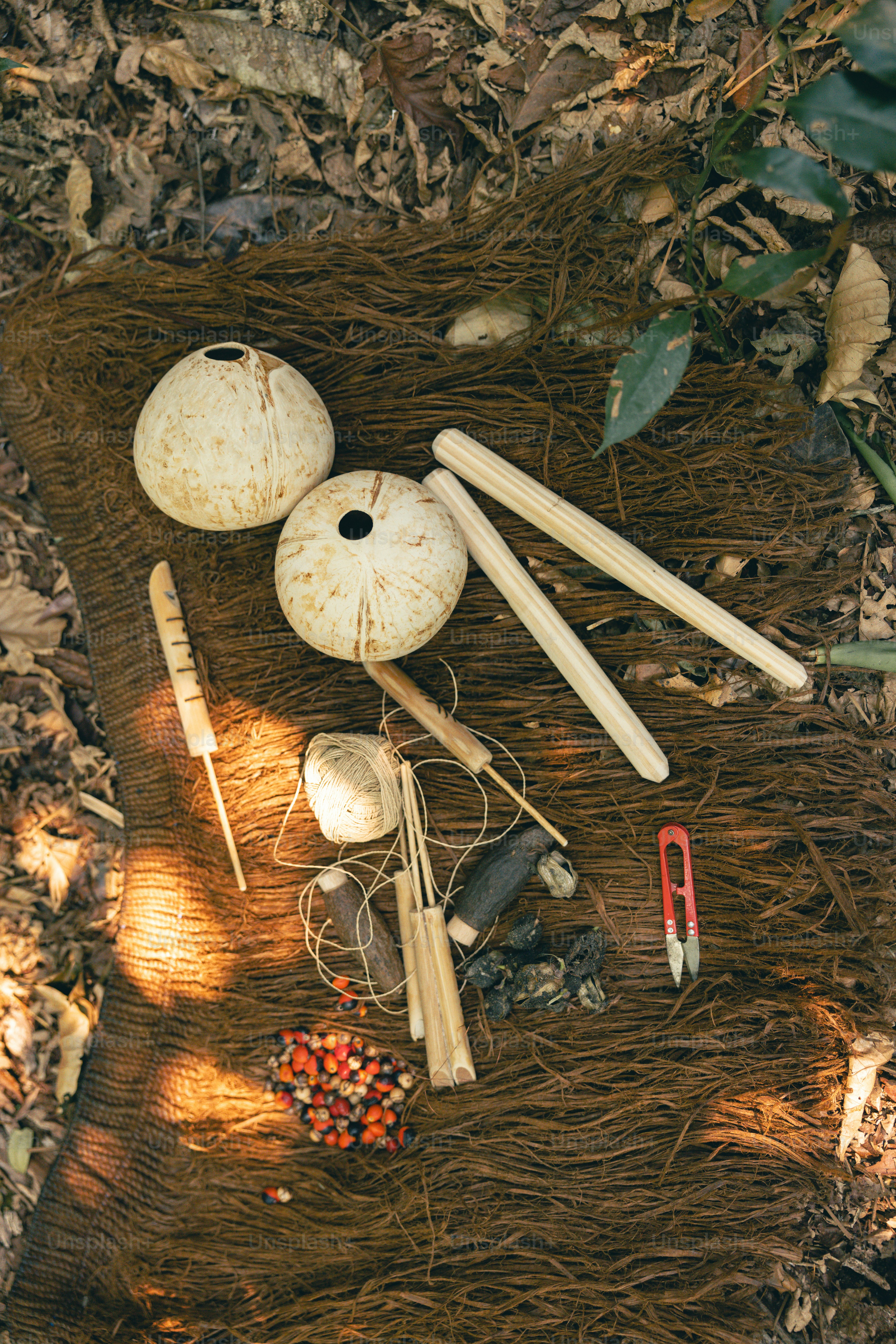 A bunch of items that are laying on the ground
