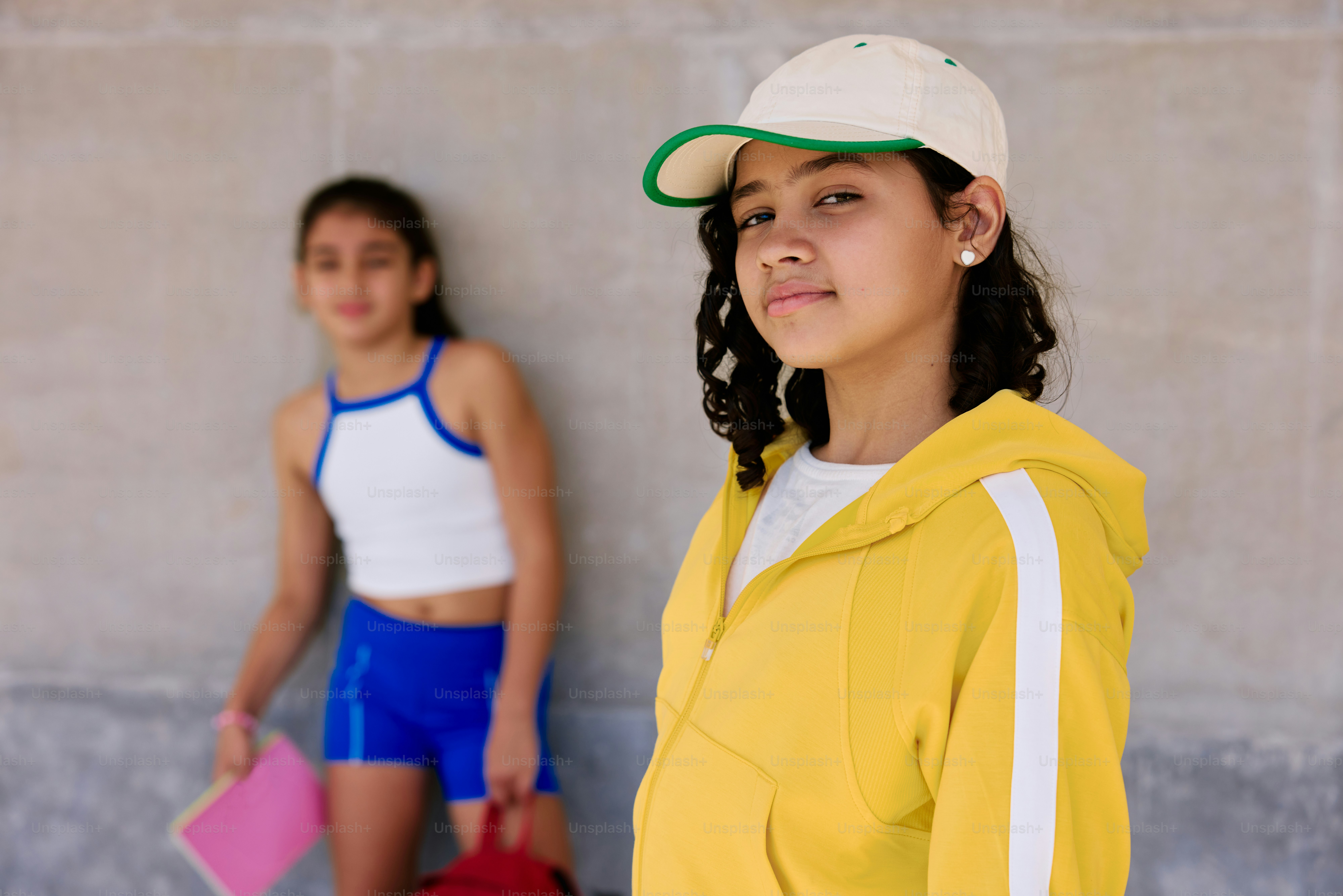 Un par de chicas de pie una al lado de la otra