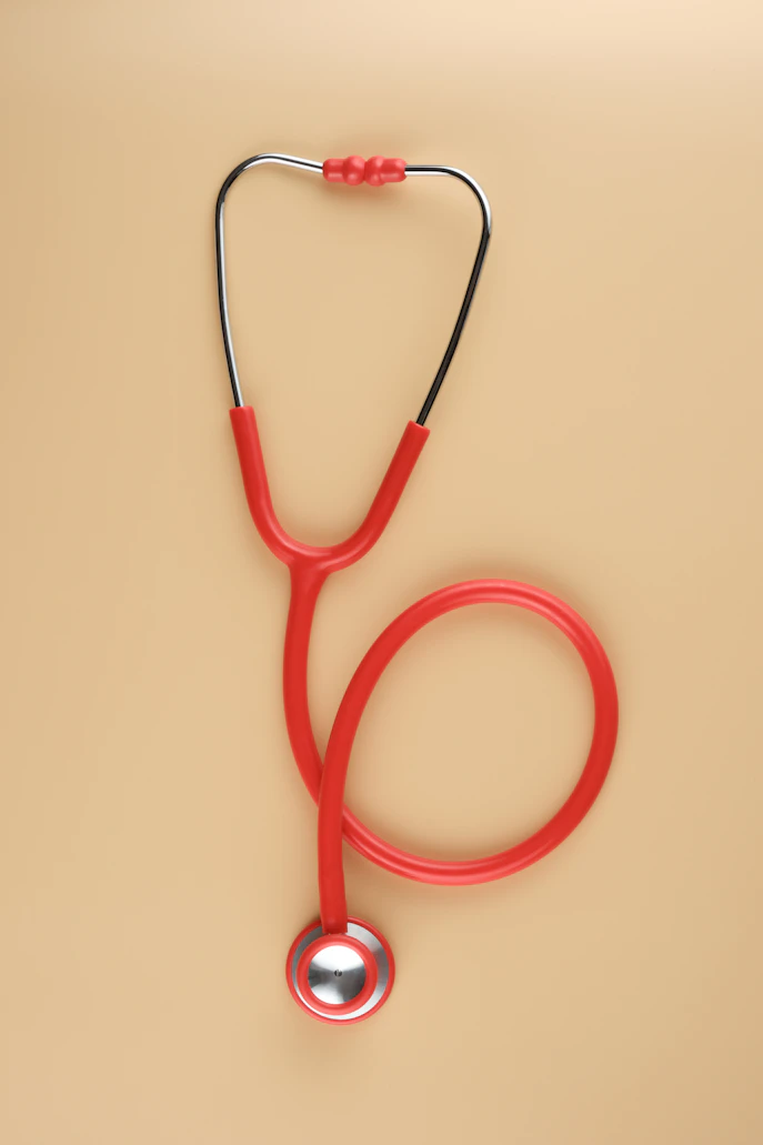 Red stethoscope