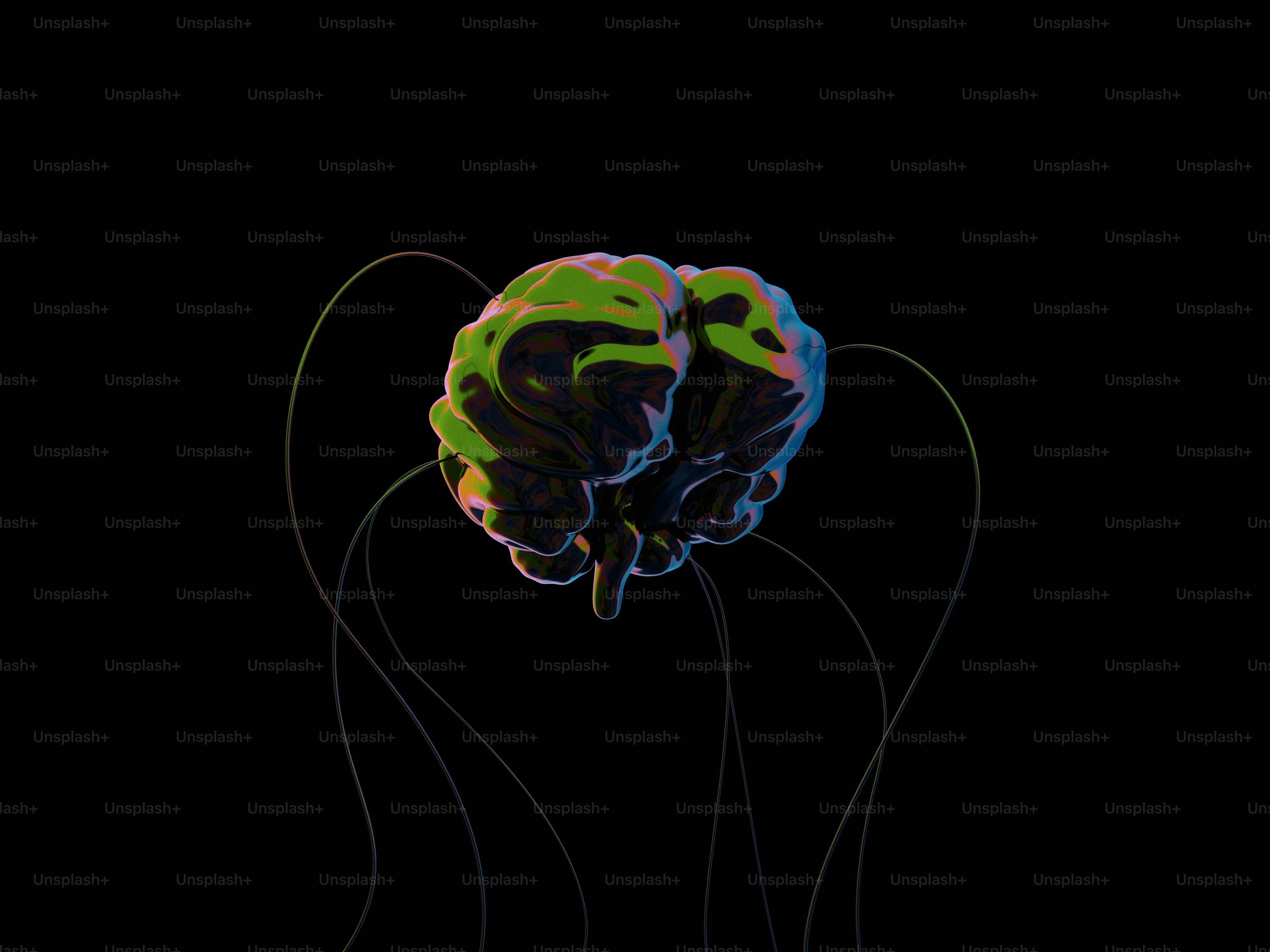 A picture of a jellyfish on a black background