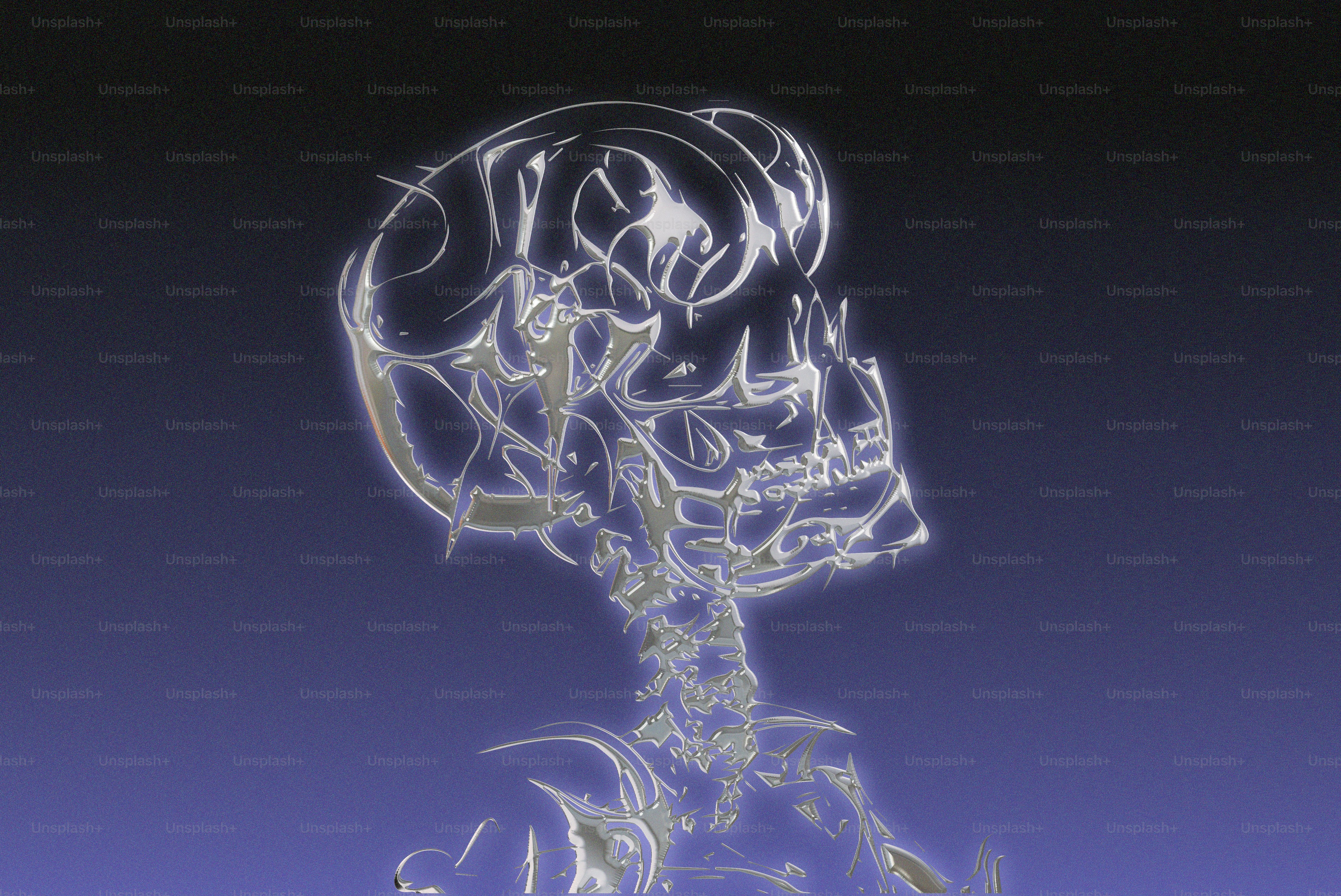 A computer generated image of a human head