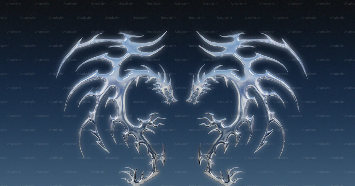 Dragon Wing Gradient Two white dragon wings on a blue background photo – 3d Image on Unsplash
