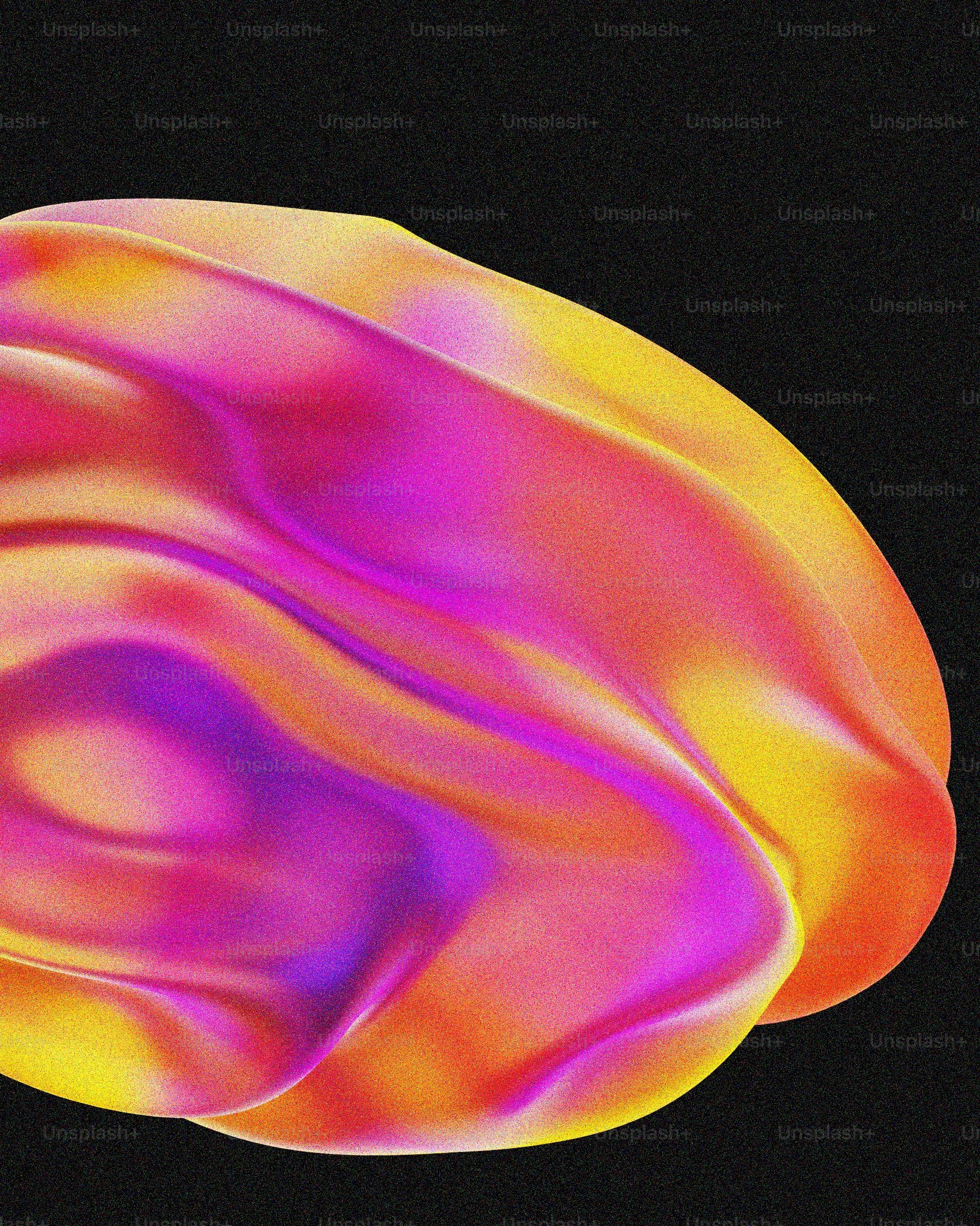 A picture of a colorful object on a black background photo – 3d Image ...