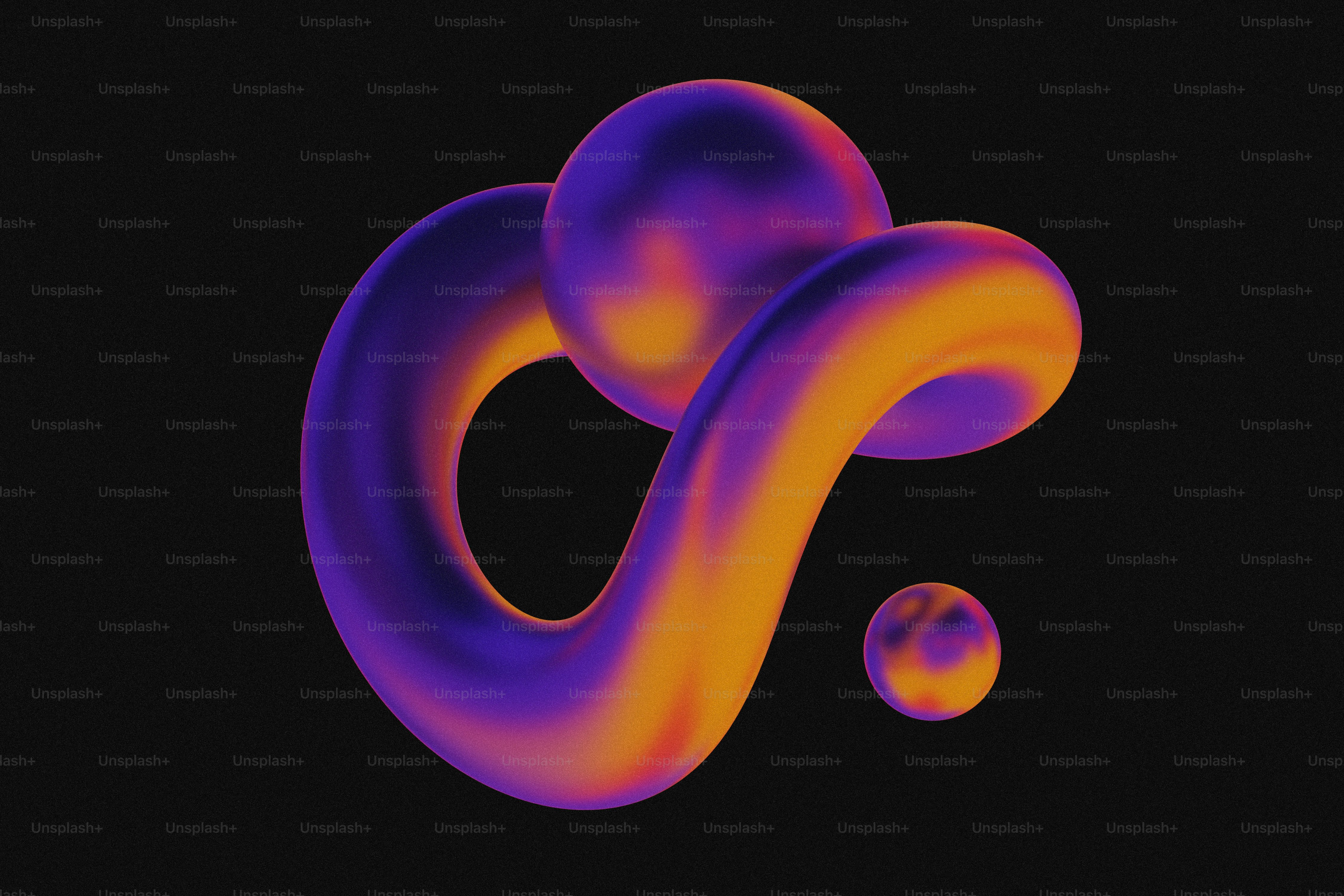 Un'immagine di un oggetto viola e arancione