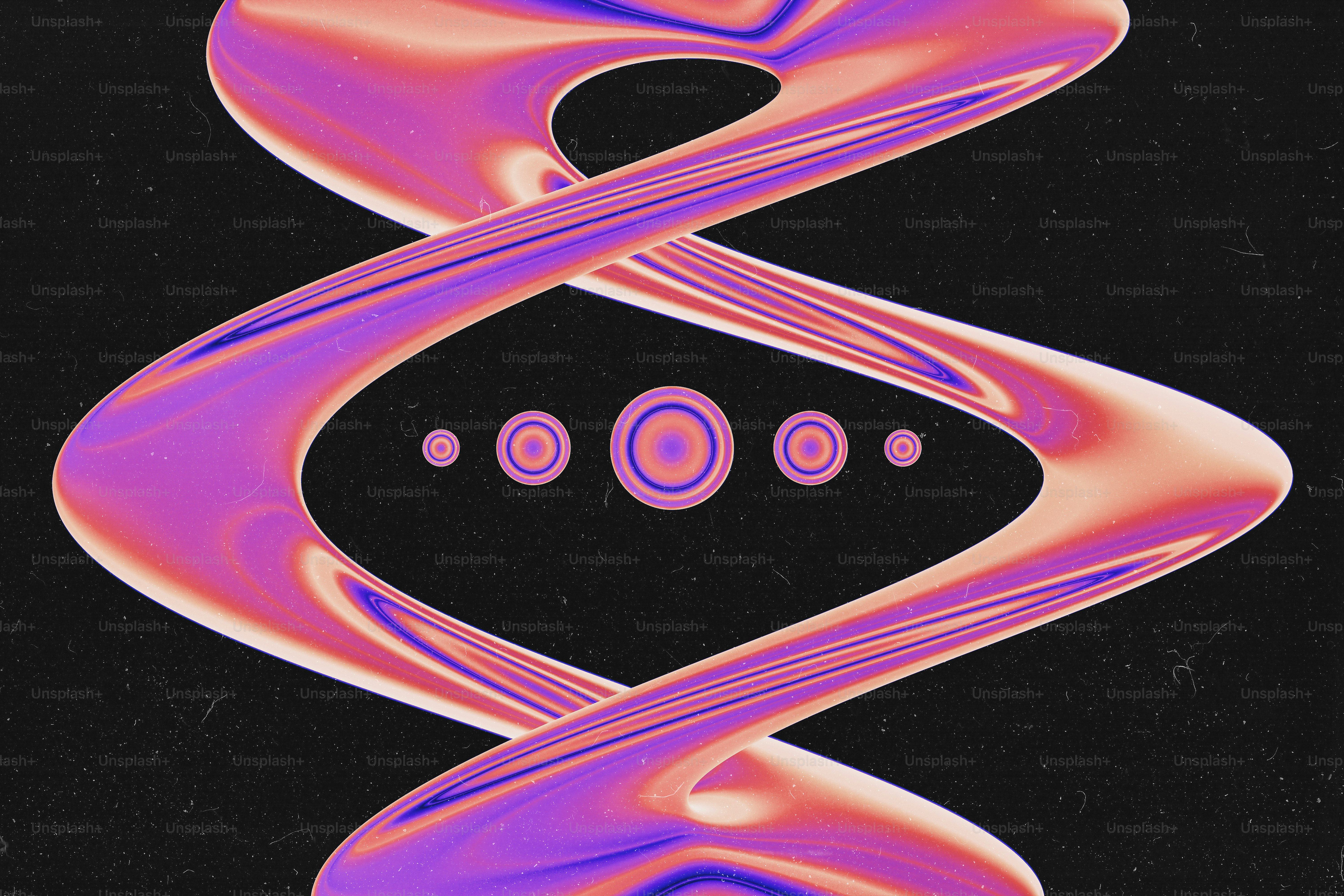 Gambar desain spiral dengan latar belakang hitam