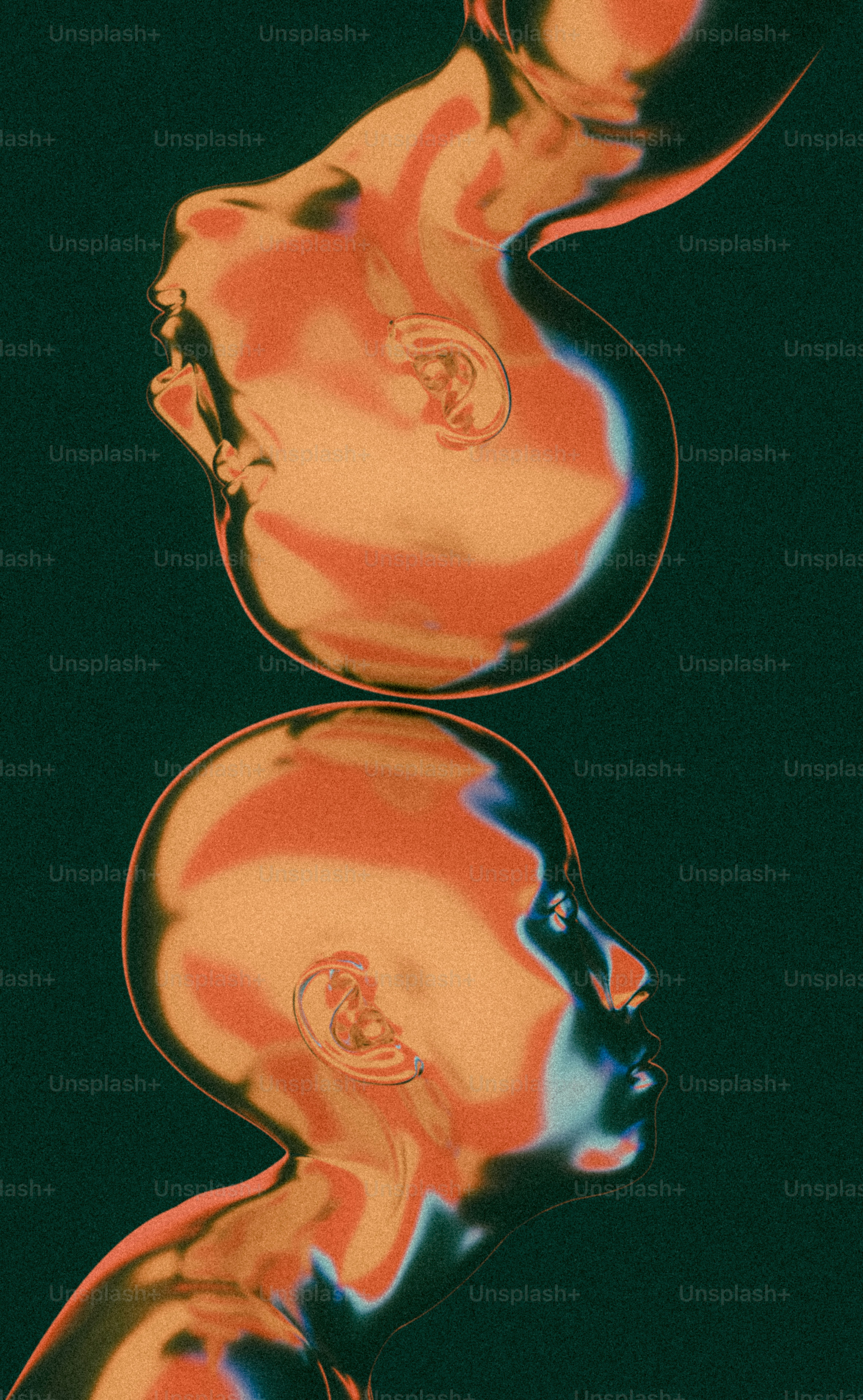 A reflection of a woman's face in a mirror