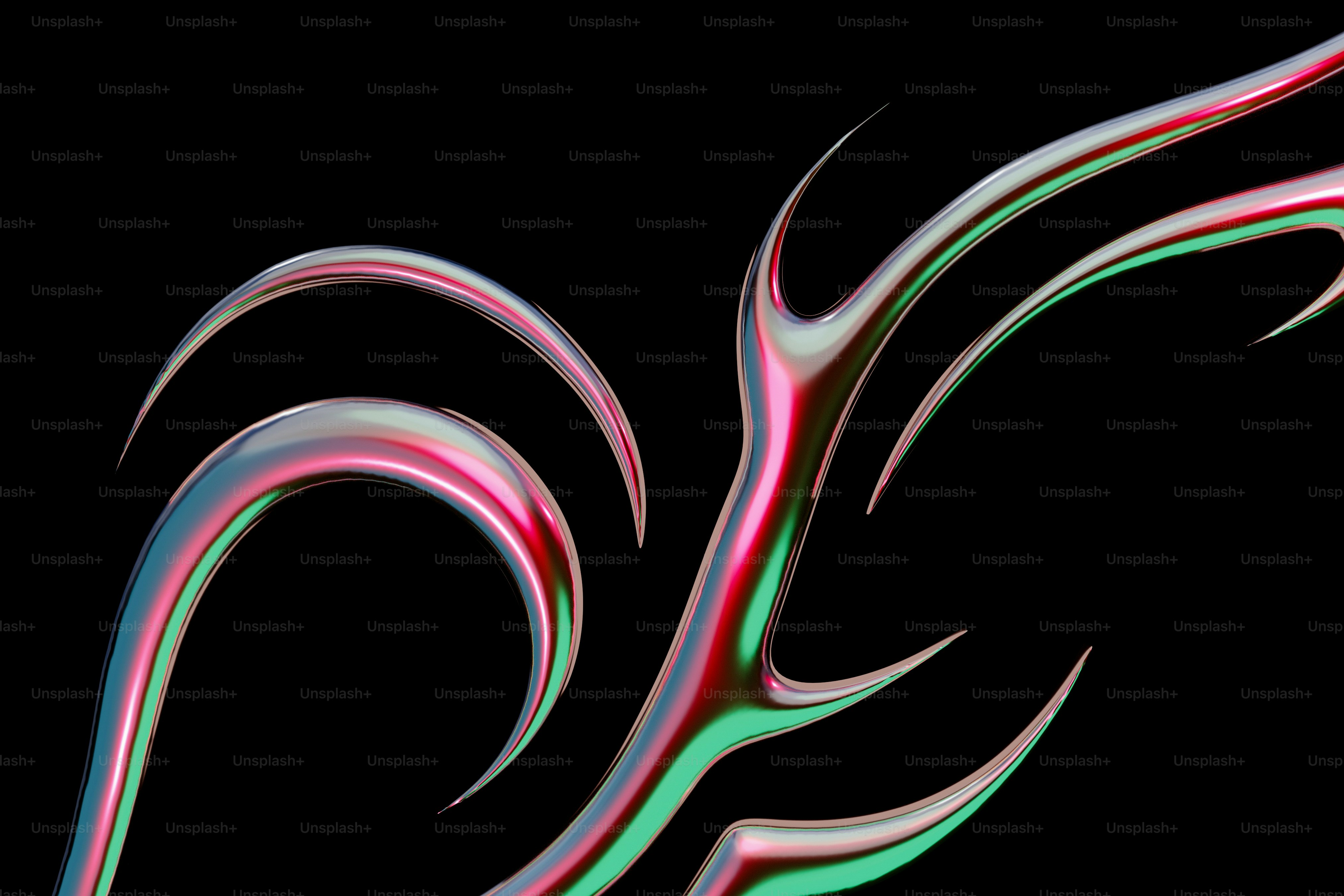 A picture of a black background with colorful lines photo – Spikes ...