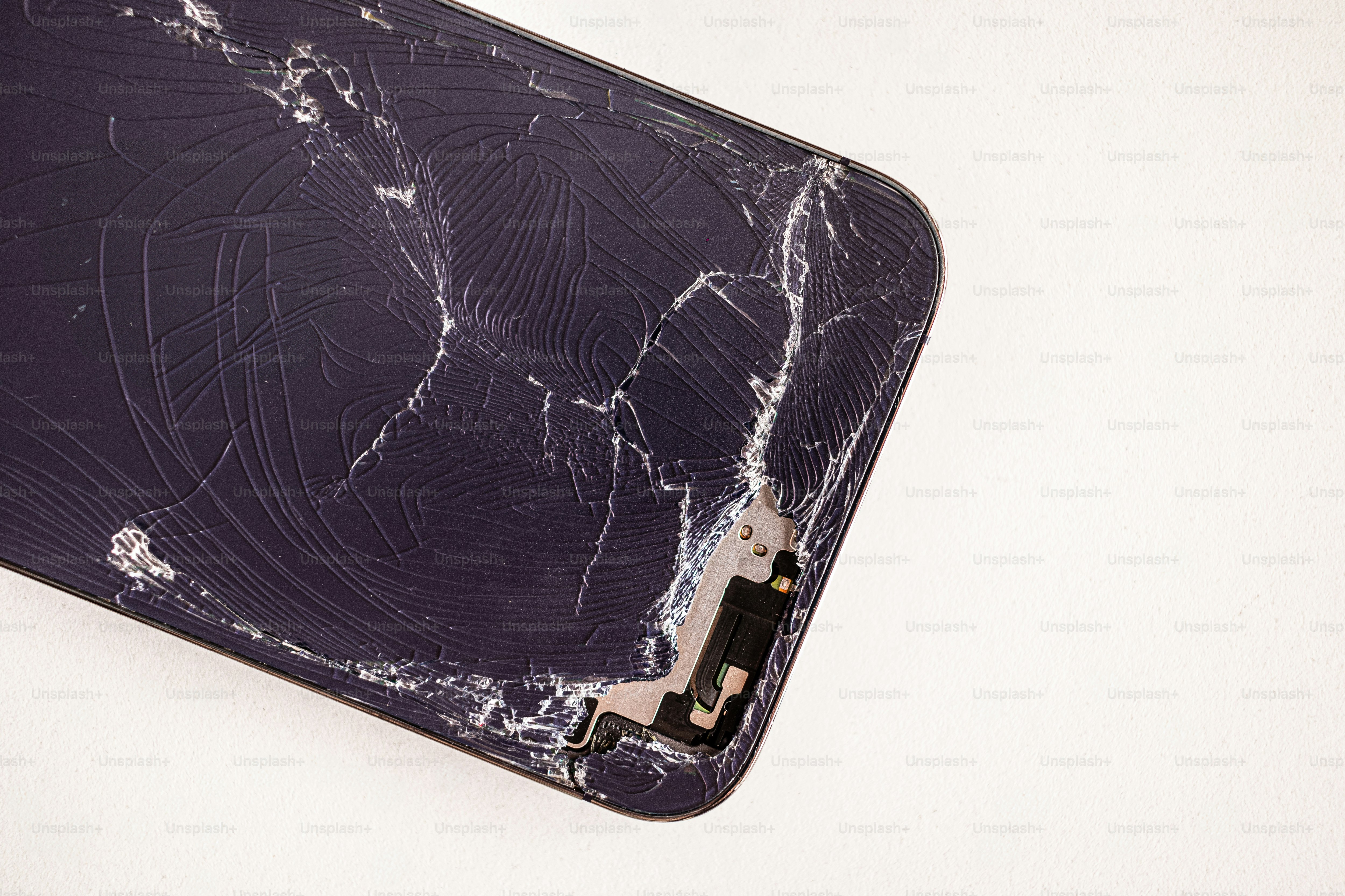 A piece of luggage that has been broken